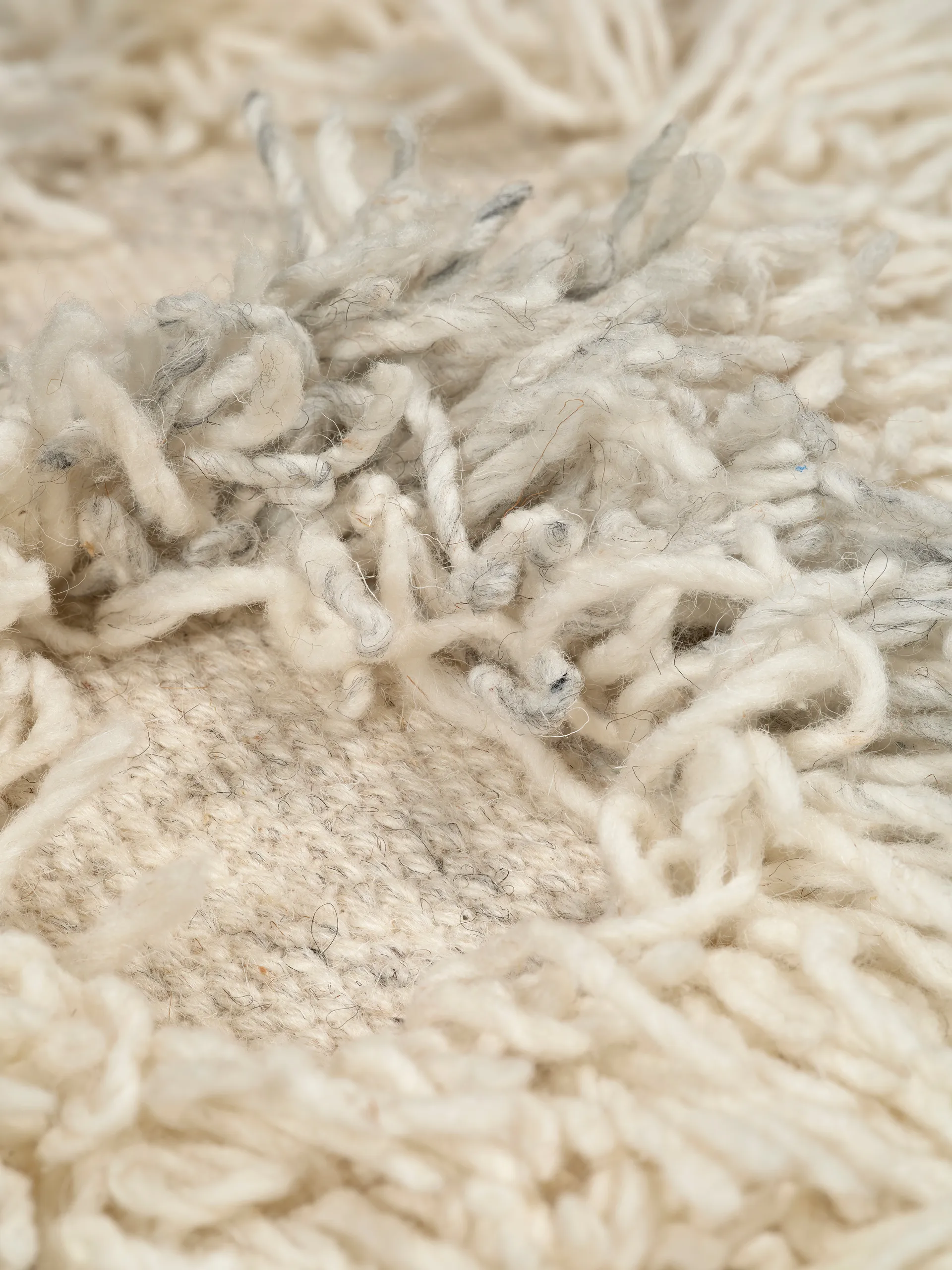 Rio puff 55x55 cm, Ivory-melange Classic Collection