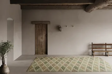 Röllakan Korsnäs matta - Grönbeige, 200x300 cm - Classic Collection