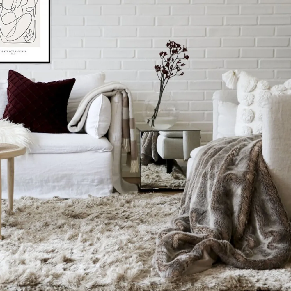 Shaggy matta 170x230 cm, Champagne (guld) Classic Collection