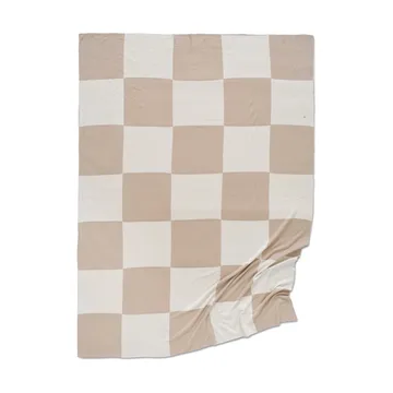 Square pläd 130x170 cm - Beige-vit - Classic Collection