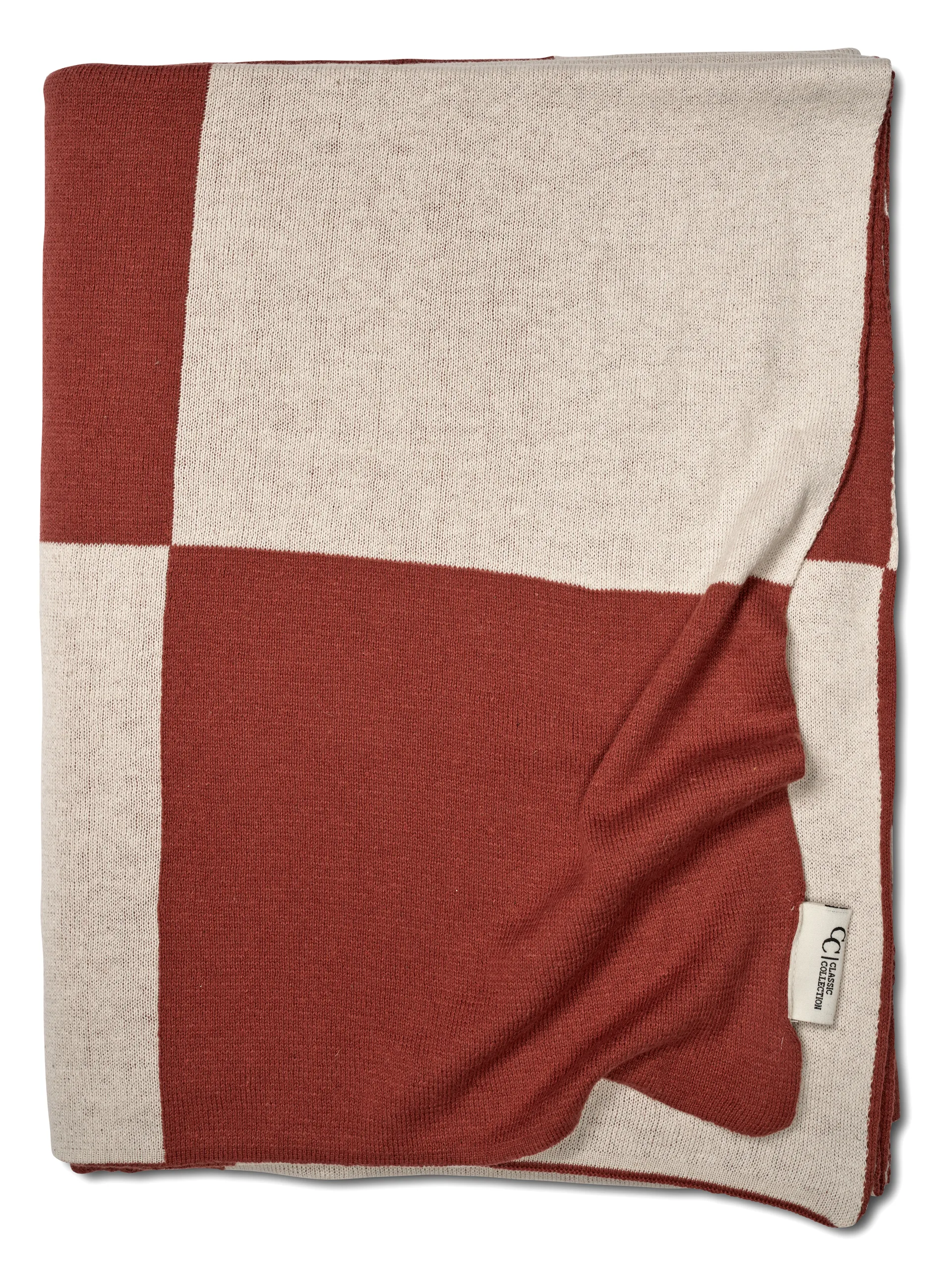 Square pläd 130x170 cm, Mörk Brown Classic Collection