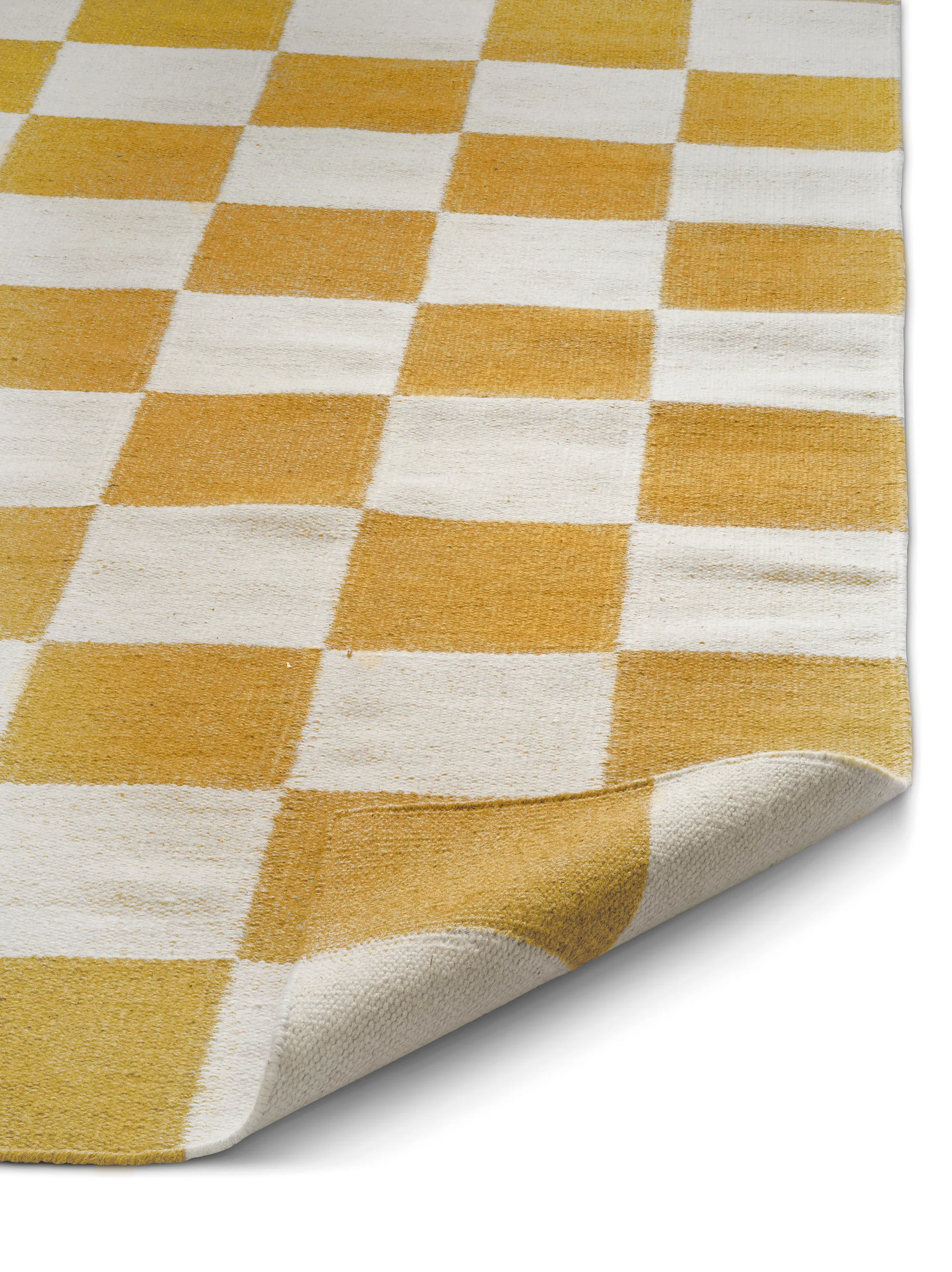 Squares matta, White-yellow, 170x230 cm Classic Collection