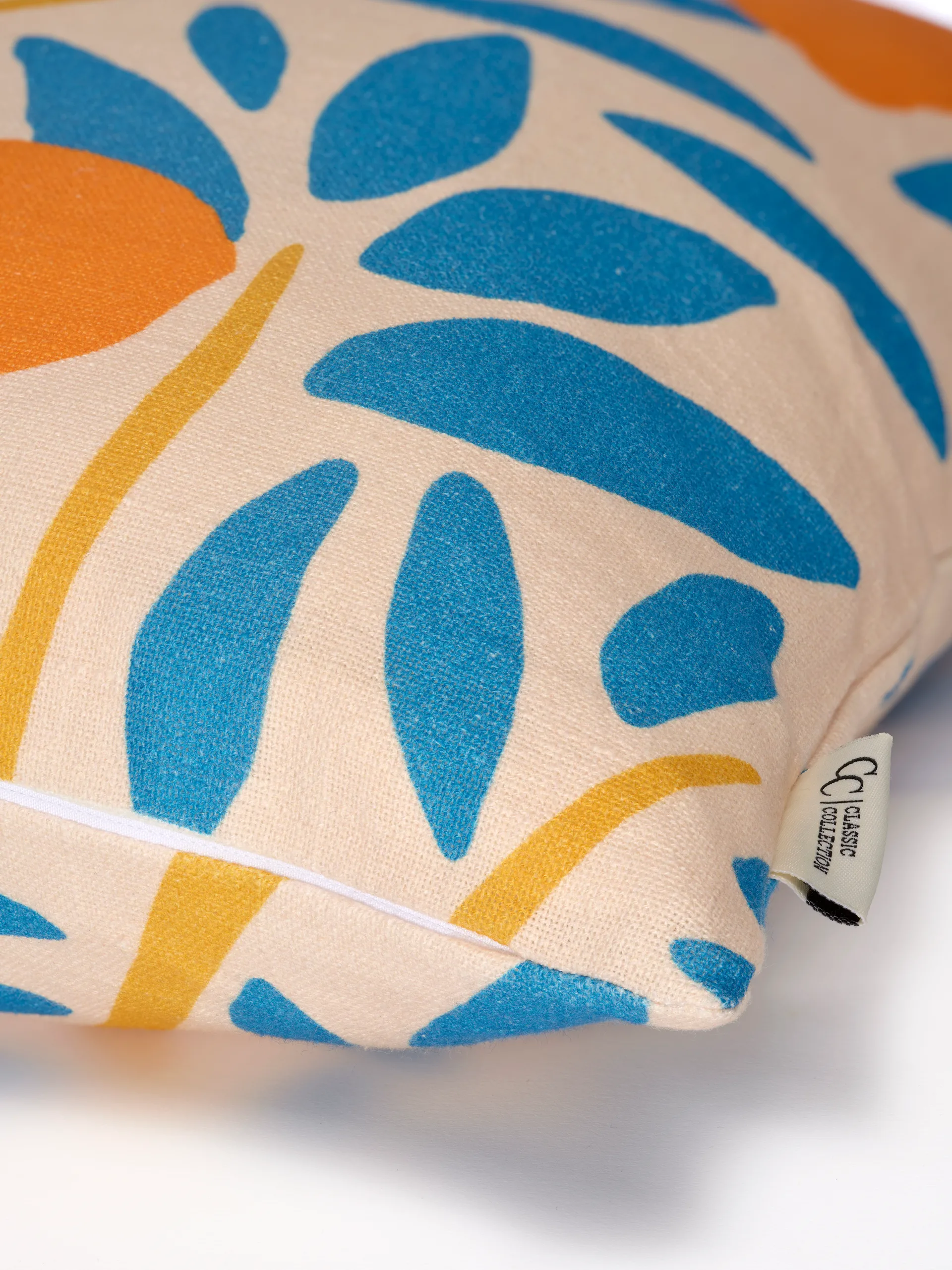 Sunny citrus kuddfodral 50x50 cm, Blå Classic Collection