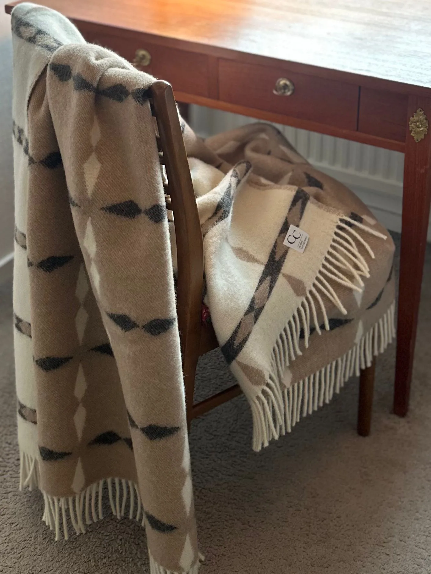 Tile pläd 130x180 cm, Beige Classic Collection