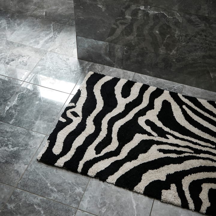 Zebra badrumsmatta 60x90 cm, Svart-vit Classic Collection