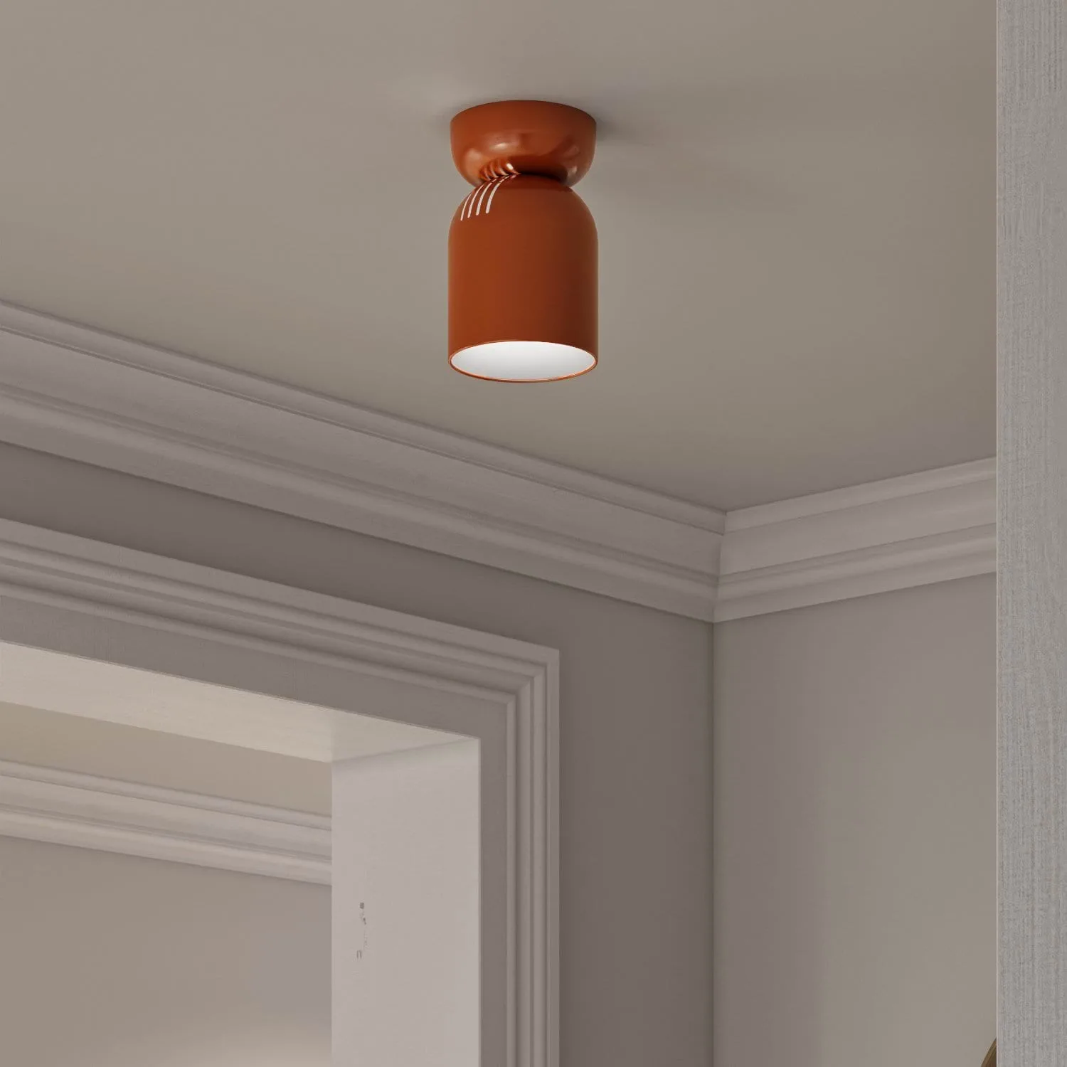 Lennon takspot, Burnt orange, Ø12,5x19,5 cm CO Bankeryd