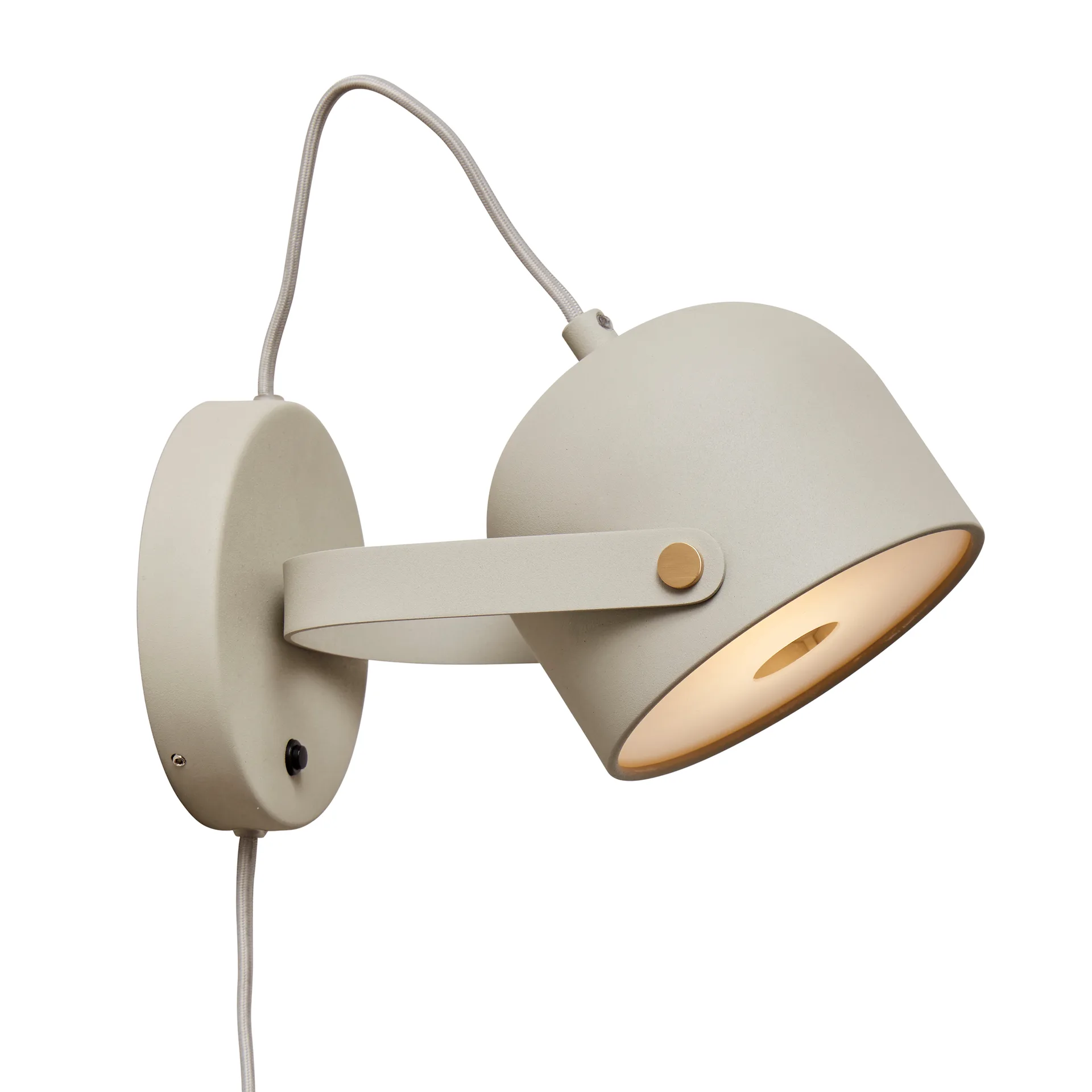 Svejk 13 vägglampa, Beige-mässing CO Bankeryd