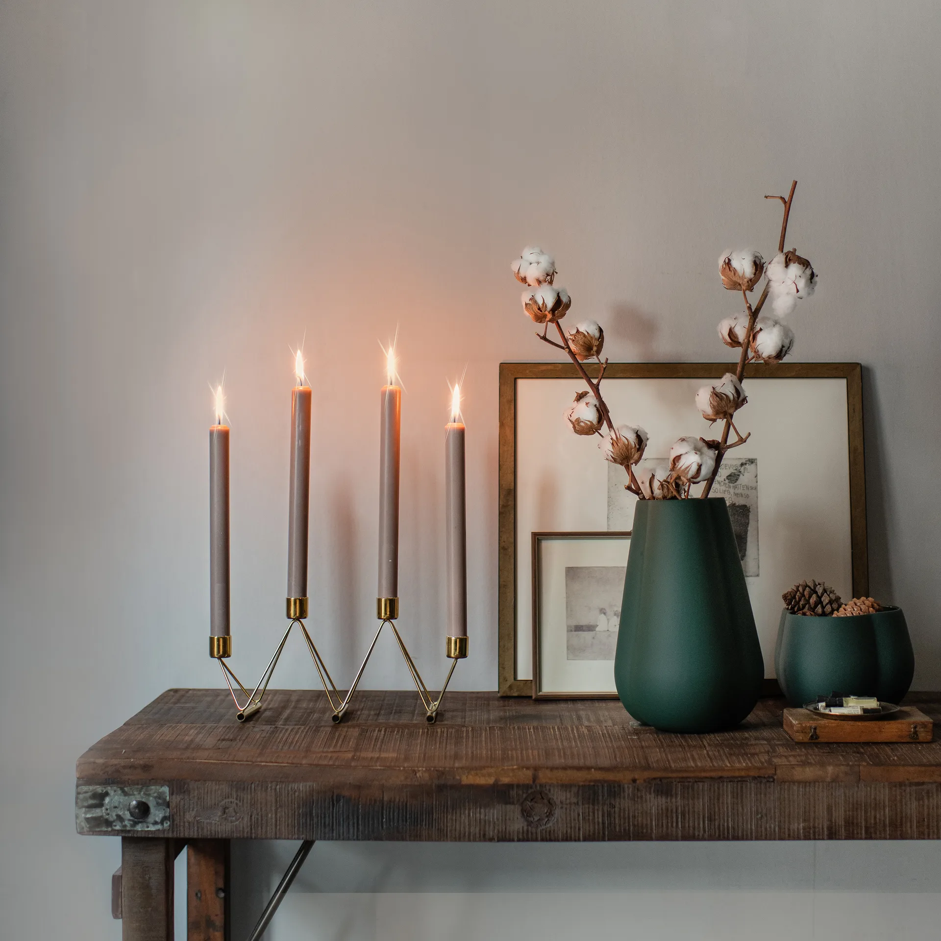 Clover vas 25 cm, Dark green Cooee Design