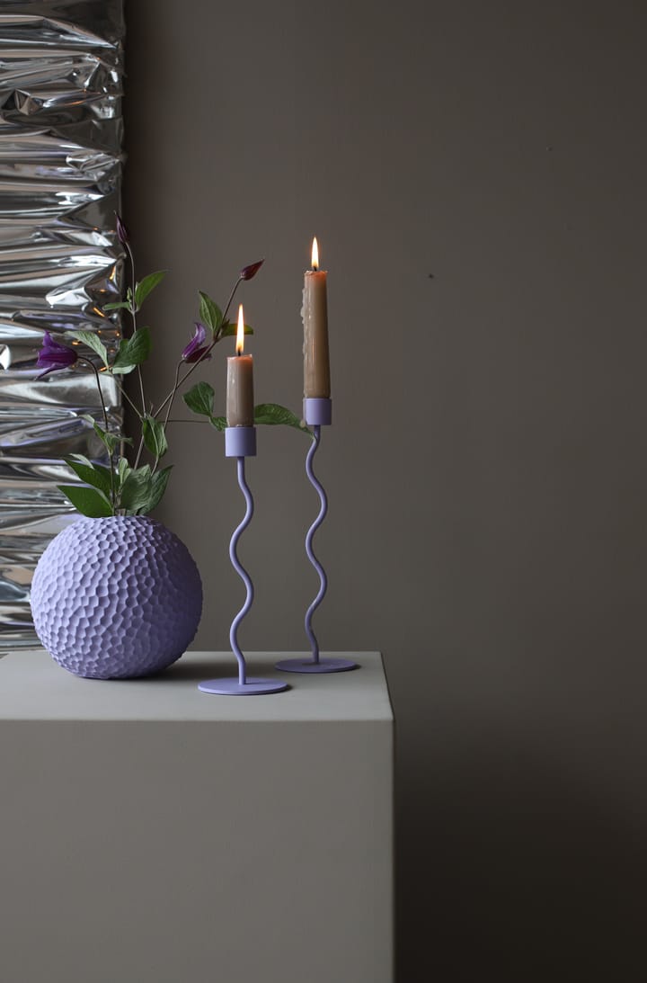 Curved ljusstake 23 cm, Mauve Cooee Design