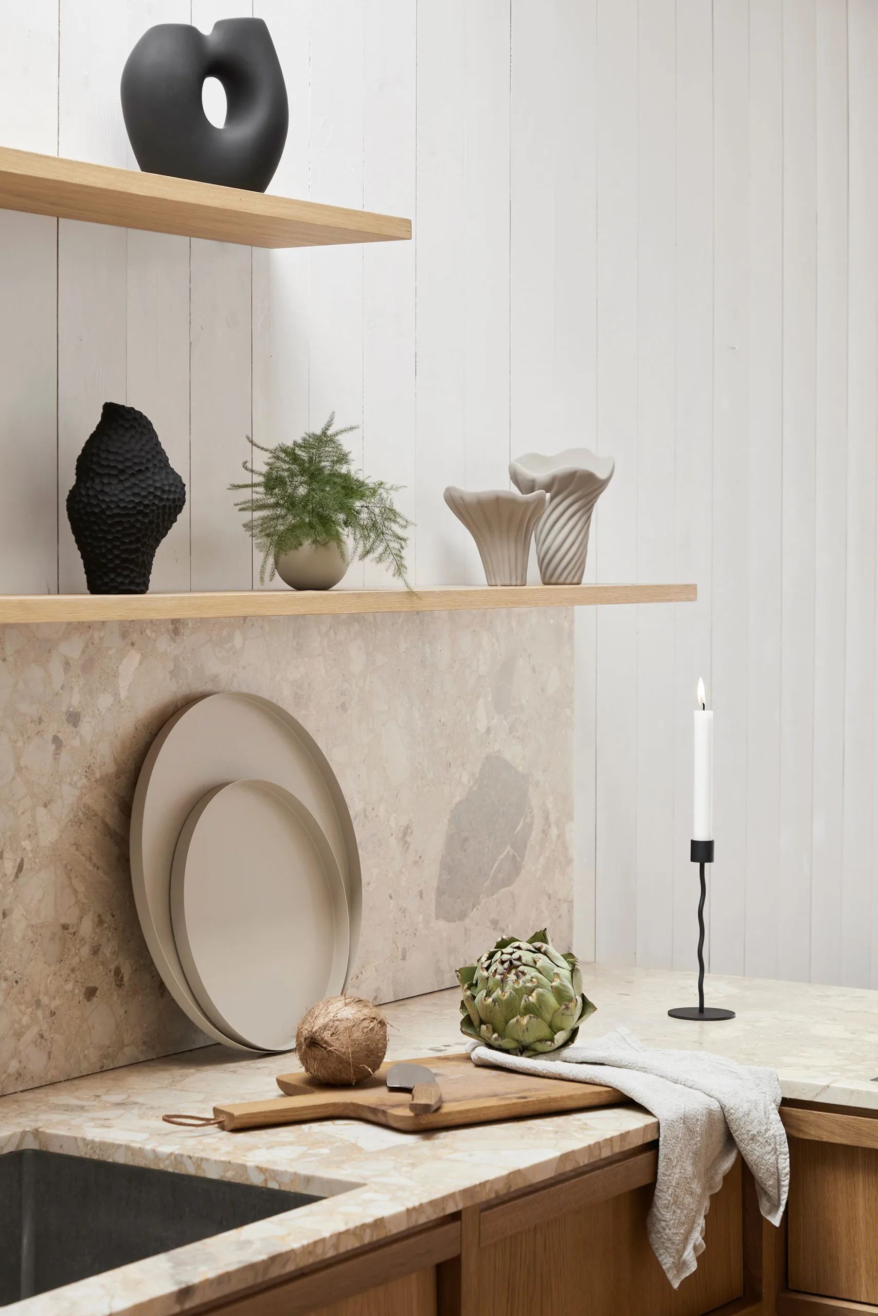 Curved ljusstake 26 cm, Black Cooee Design