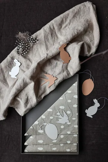 Easter Deco ägg påskdekoration 4-pack - Cafe au lait - Cooee Design