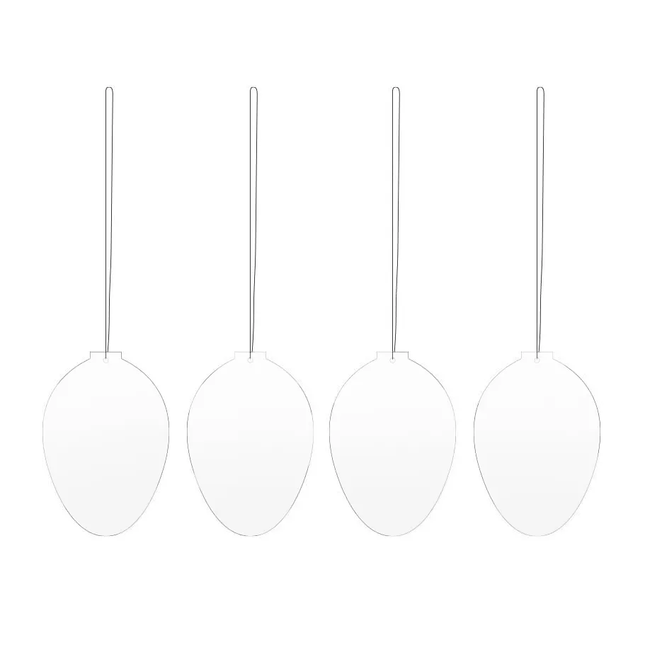 Easter Deco ägg påskdekoration 4-pack, White Cooee Design
