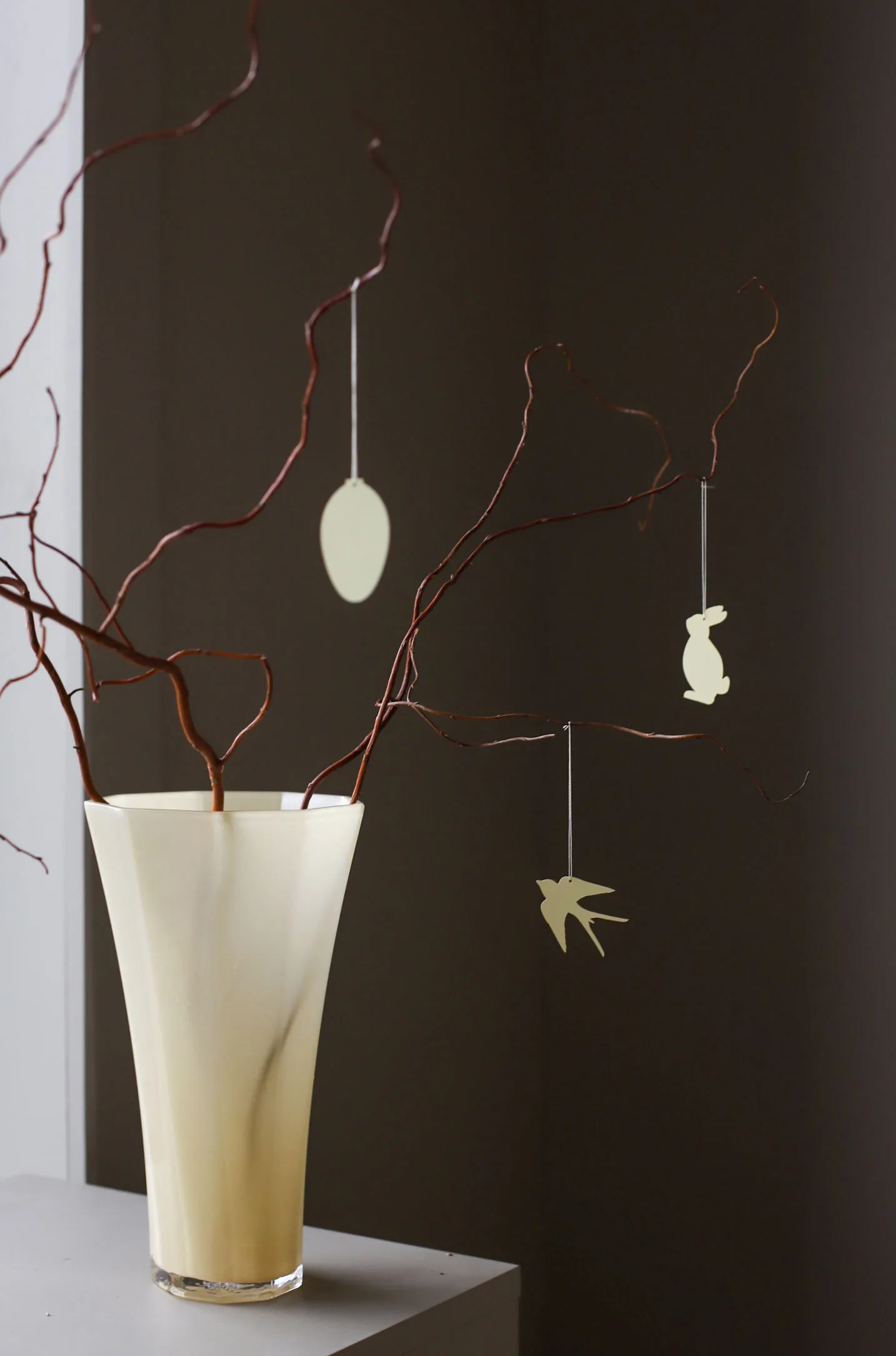 Easter Deco fågel påskhänge 4-pack, Light yellow Cooee Design