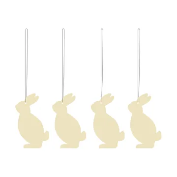Easter Deco hare påskhänge 4-pack - Light yellow - Cooee Design