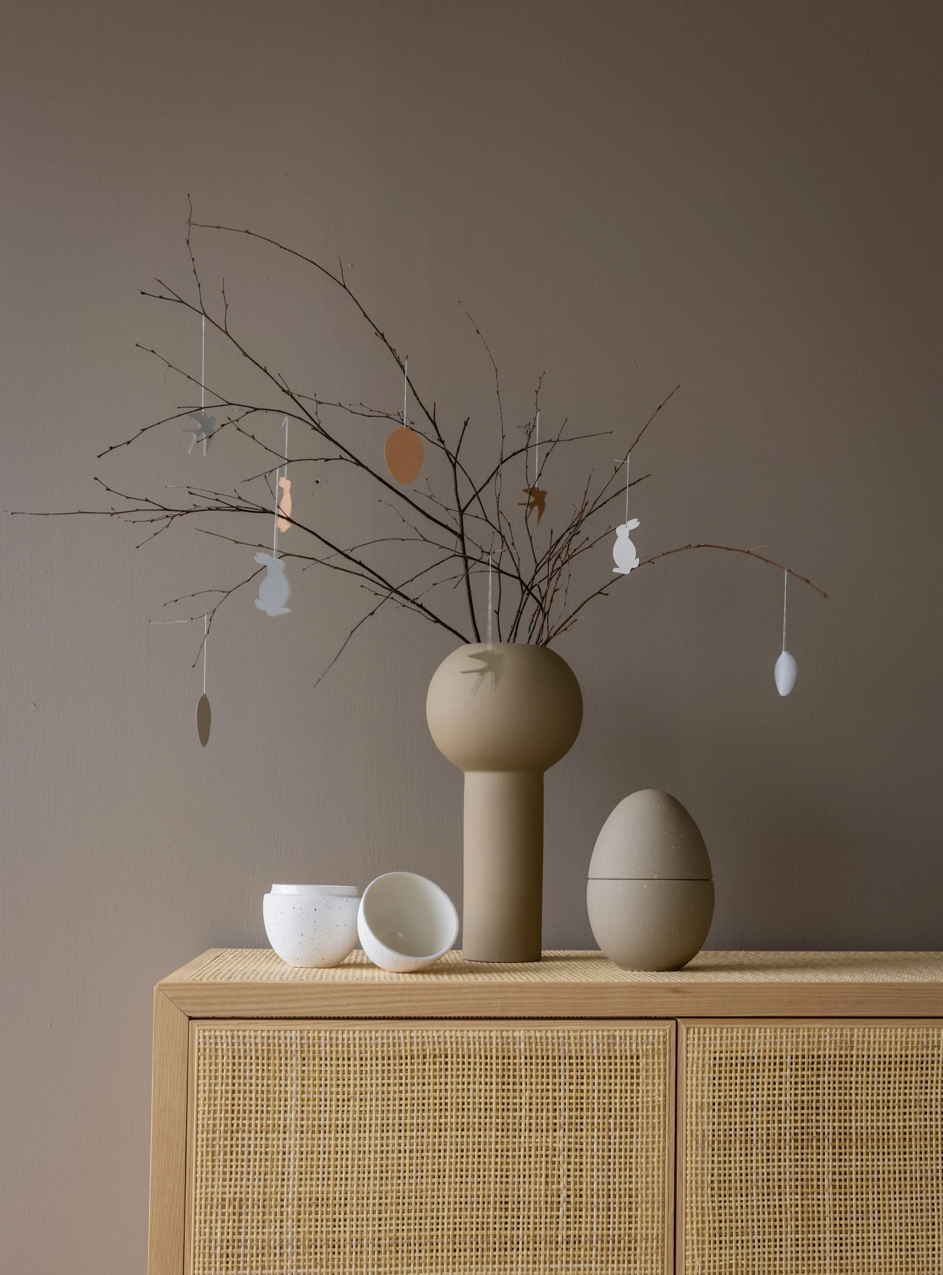 Easter Deco hare påskhänge 4-pack, Sand Cooee Design