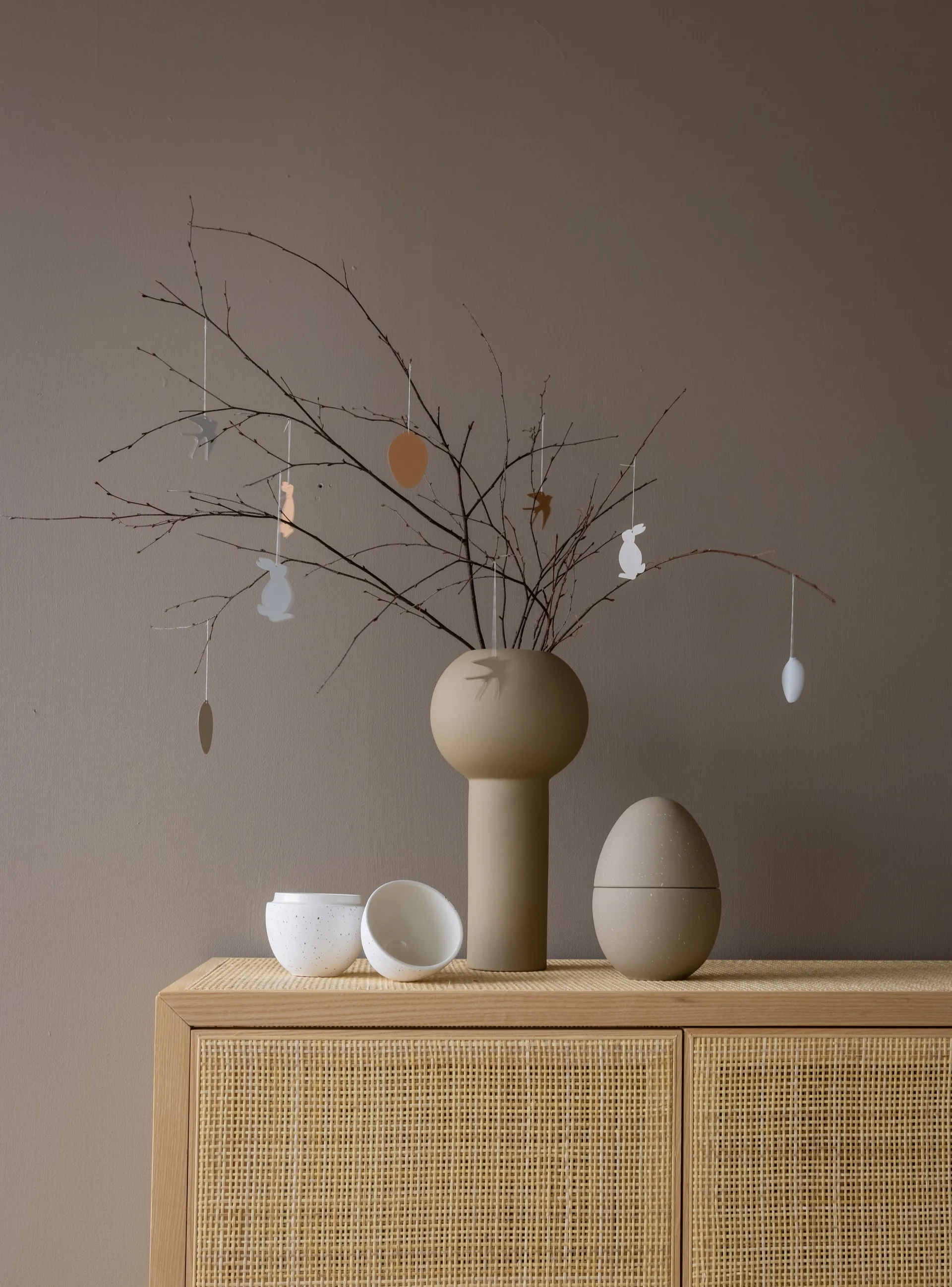 Easter Deco hare påskhänge 4-pack, White Cooee Design