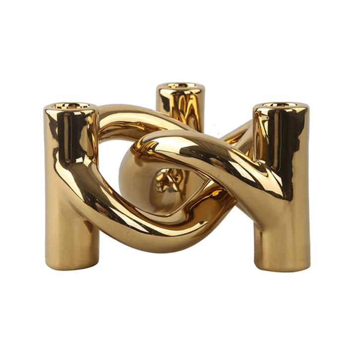 Lykke Three ljusstake, Gold Cooee Design
