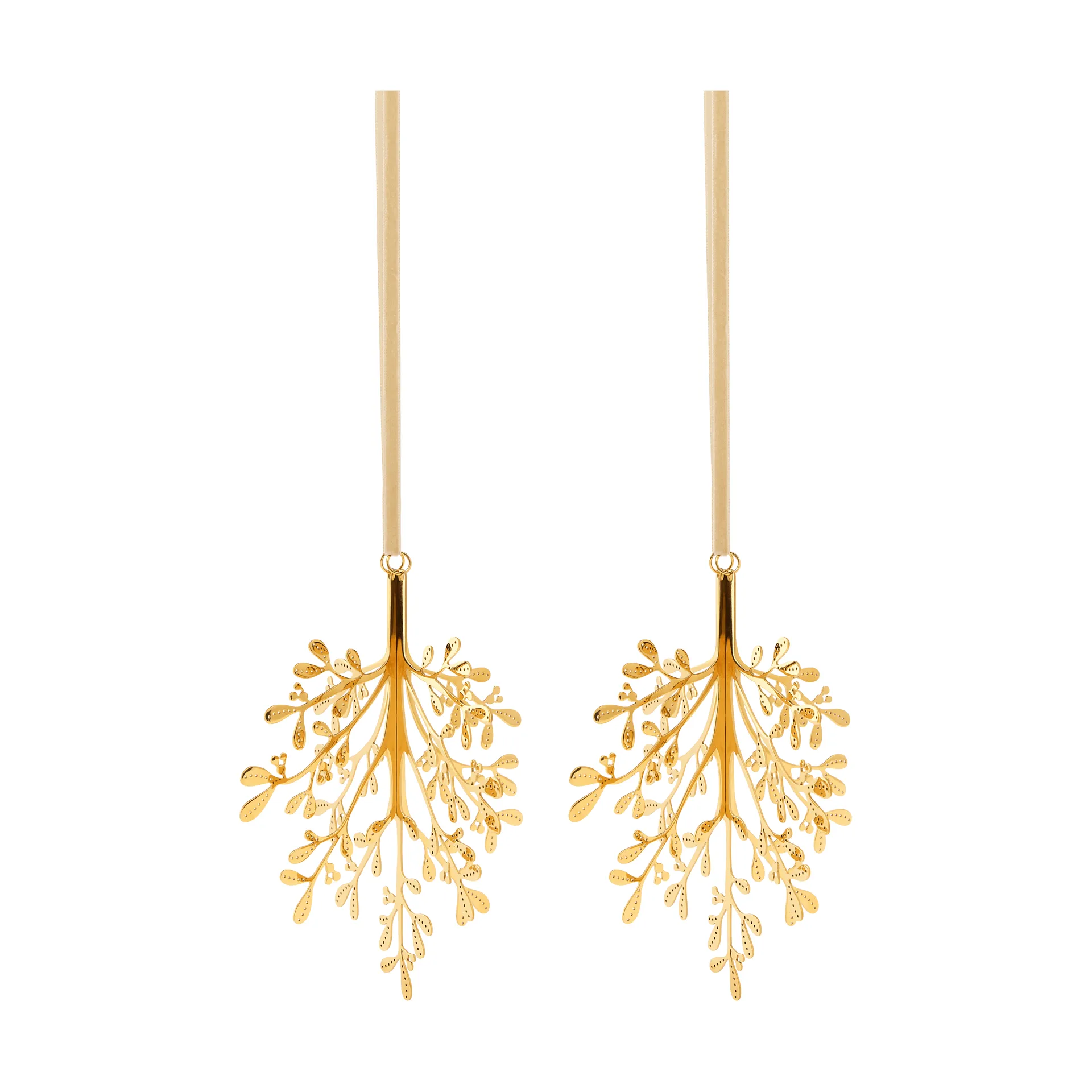 Mistletoe julhänge 2-pack, Mässing 20 cm Cooee Design