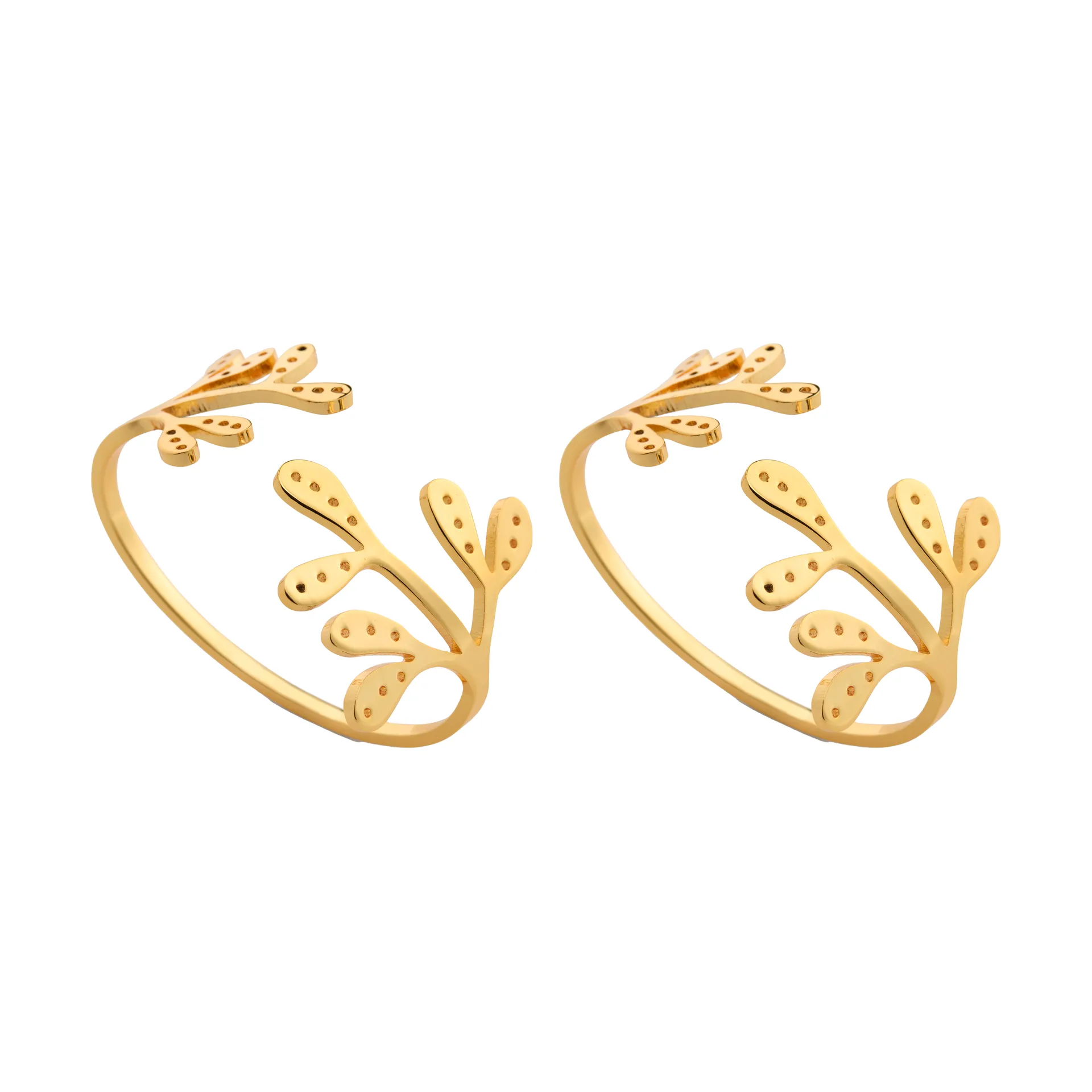 Mistletoe servettring 2-pack, Brass Cooee Design