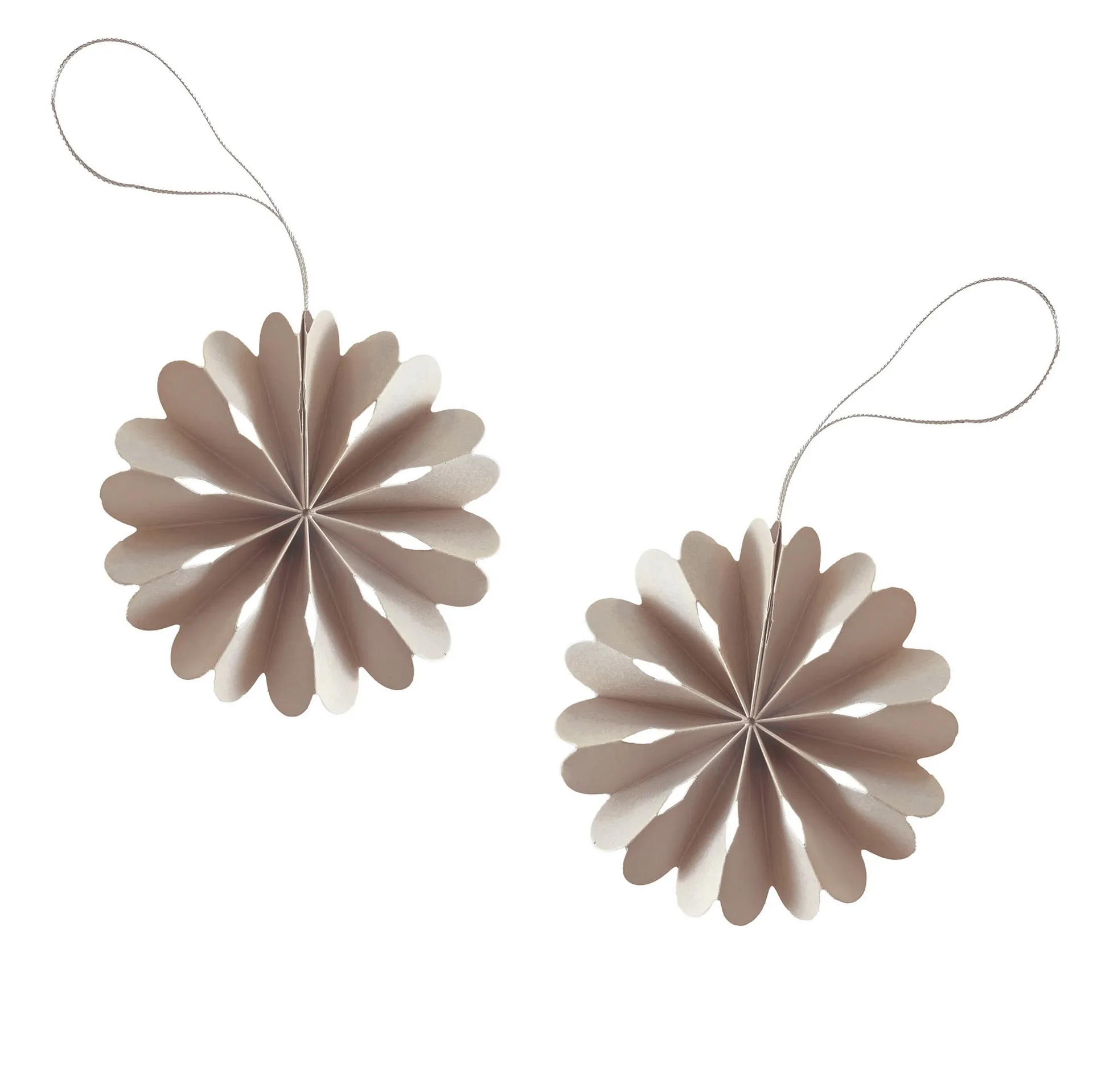 Paper Flowers julhänge 2-pack, Sand Cooee Design