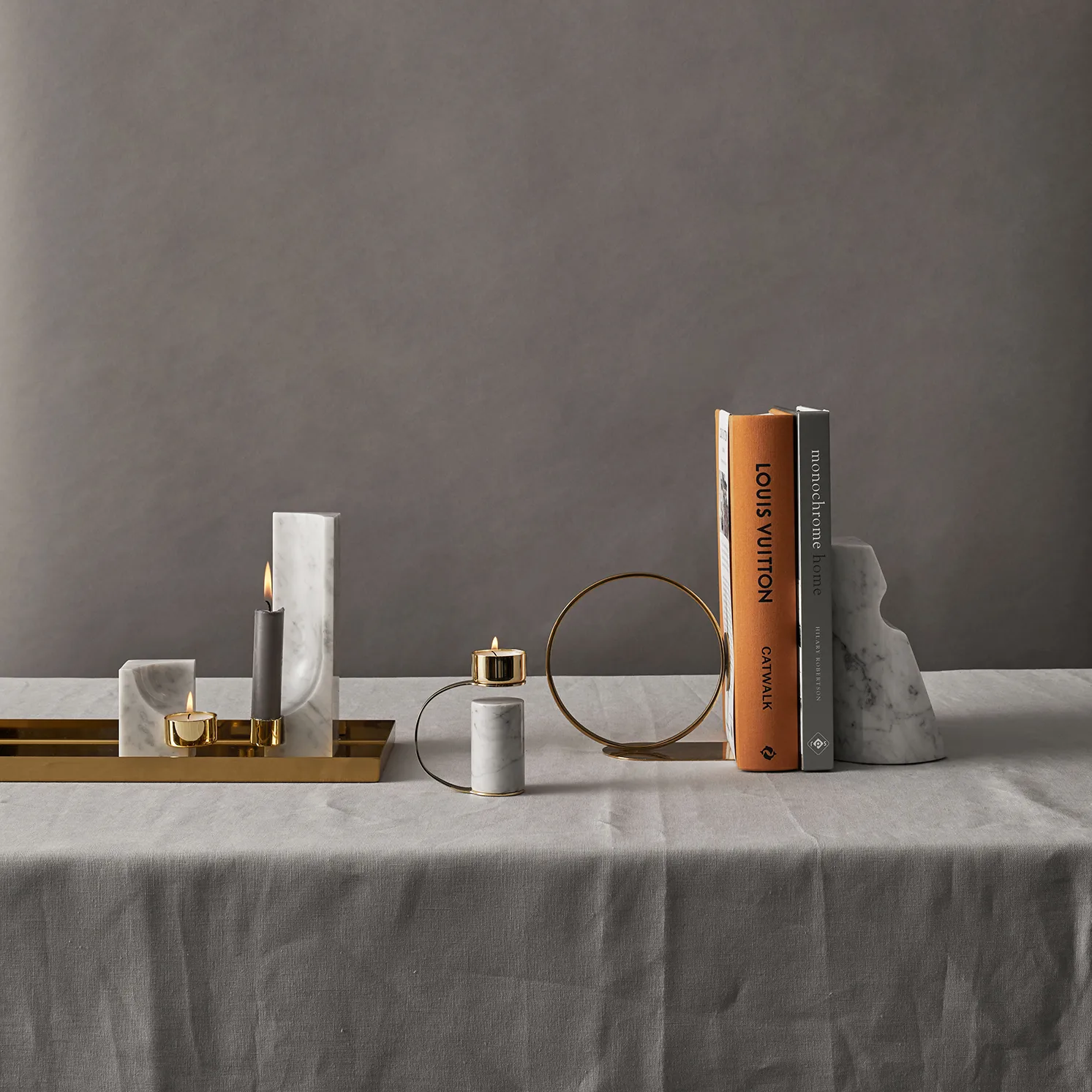 Quarter värmeljusstake, Carrara Cooee Design