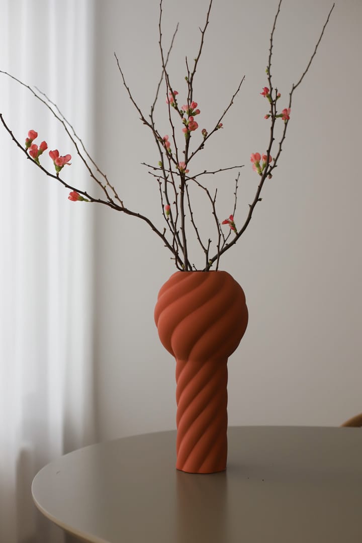 Twist pillar vas 34 cm - Brick red - Cooee Design