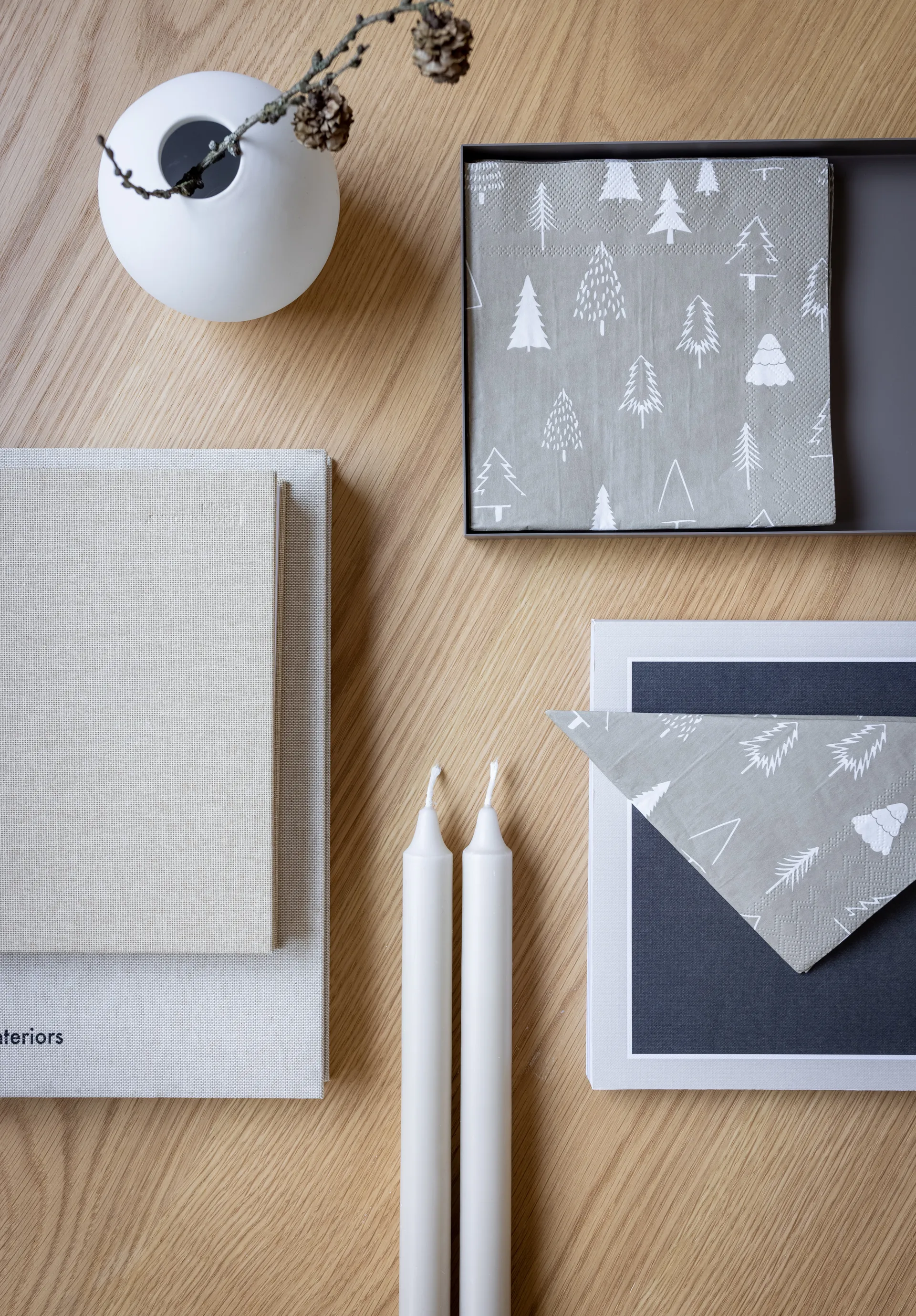 Woods servett 33x33 cm 20-pack, Sand-white Cooee Design