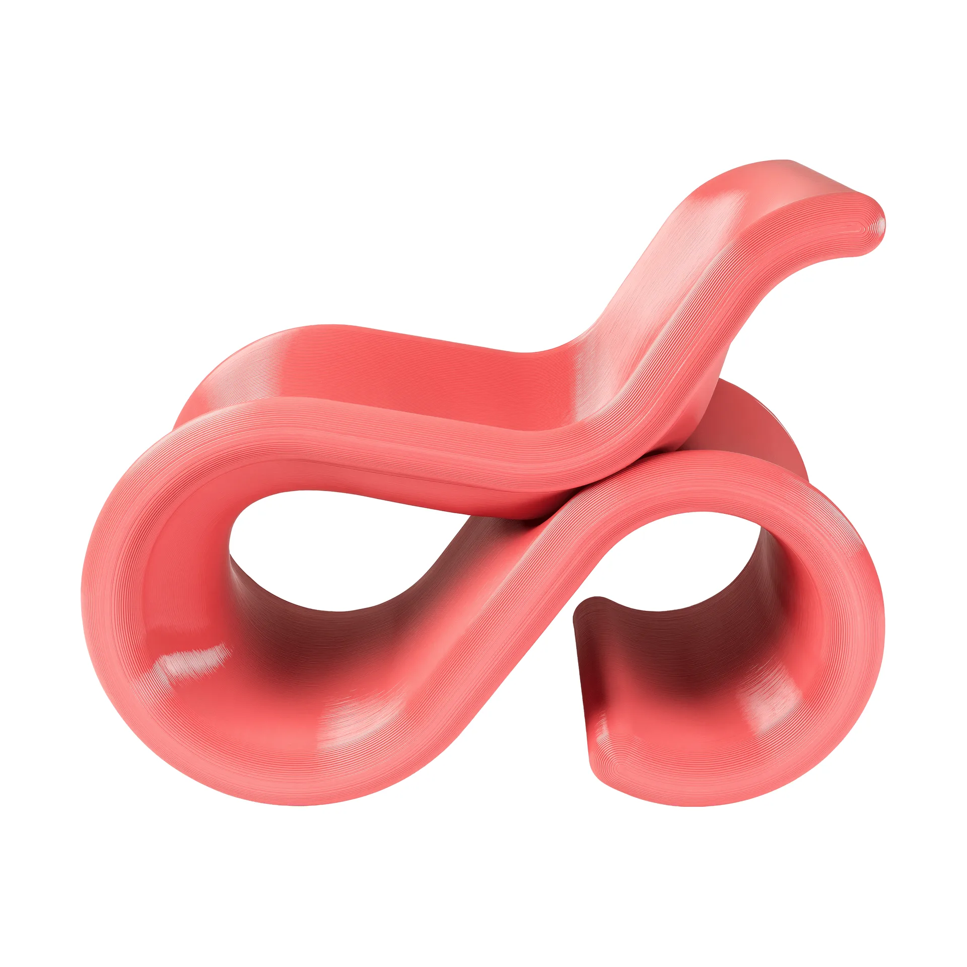 Éclair chair loungestol, Bubblegum Crème Atelier