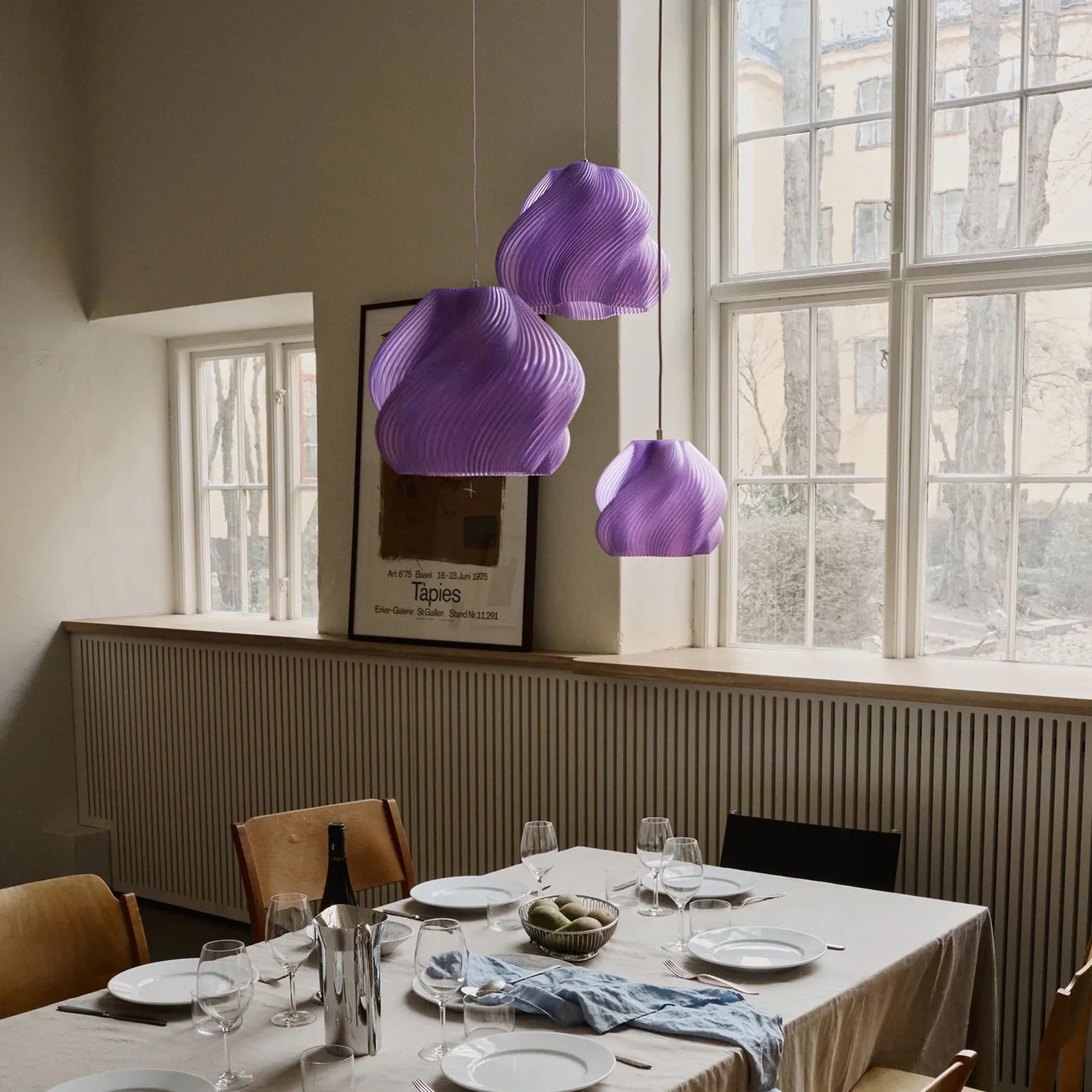 Soft Serve pendel, Lavender sorbet-chrome, 01, 20 cm Crème Atelier