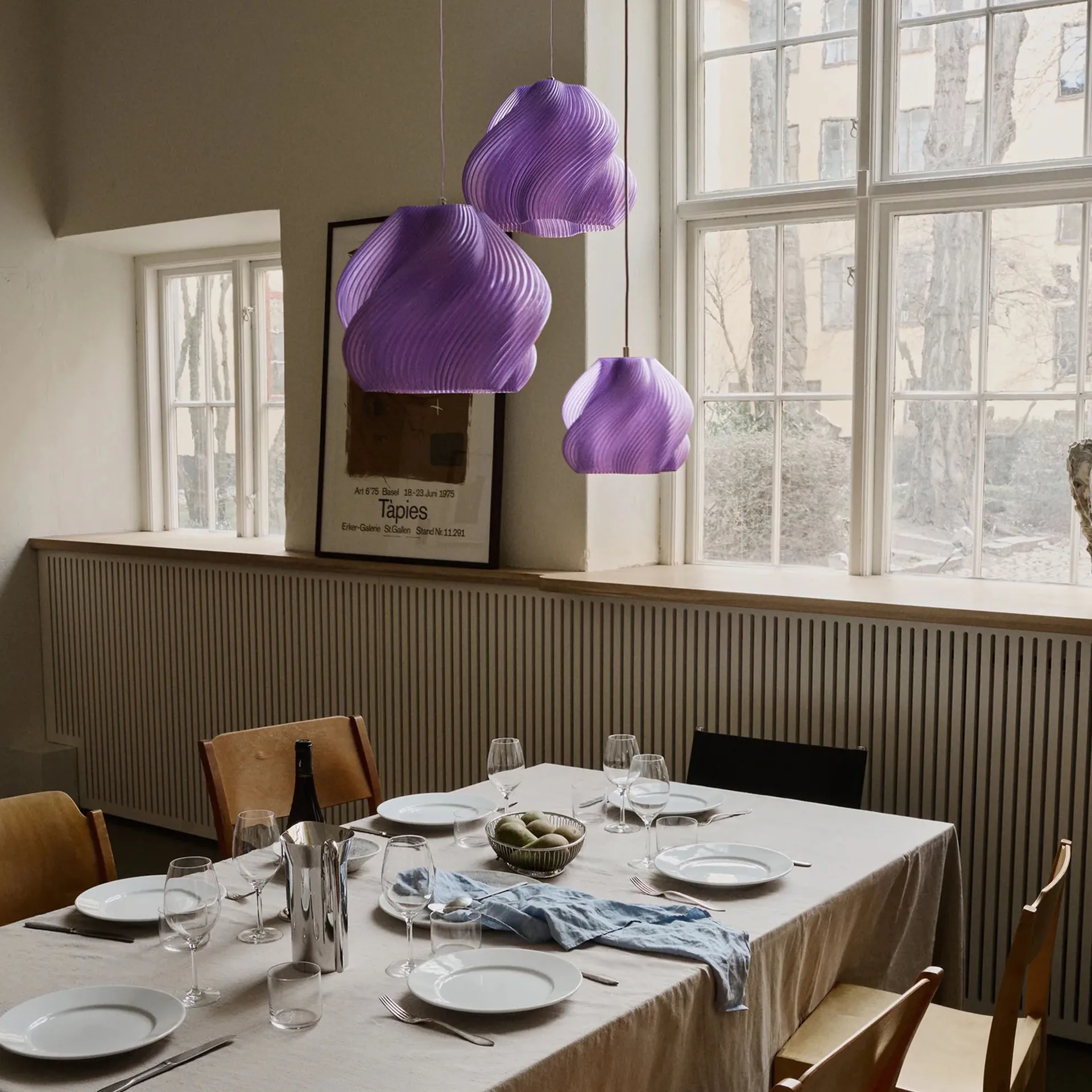 Soft Serve pendel, Lavender sorbet-chrome, 03, 30 cm Crème Atelier