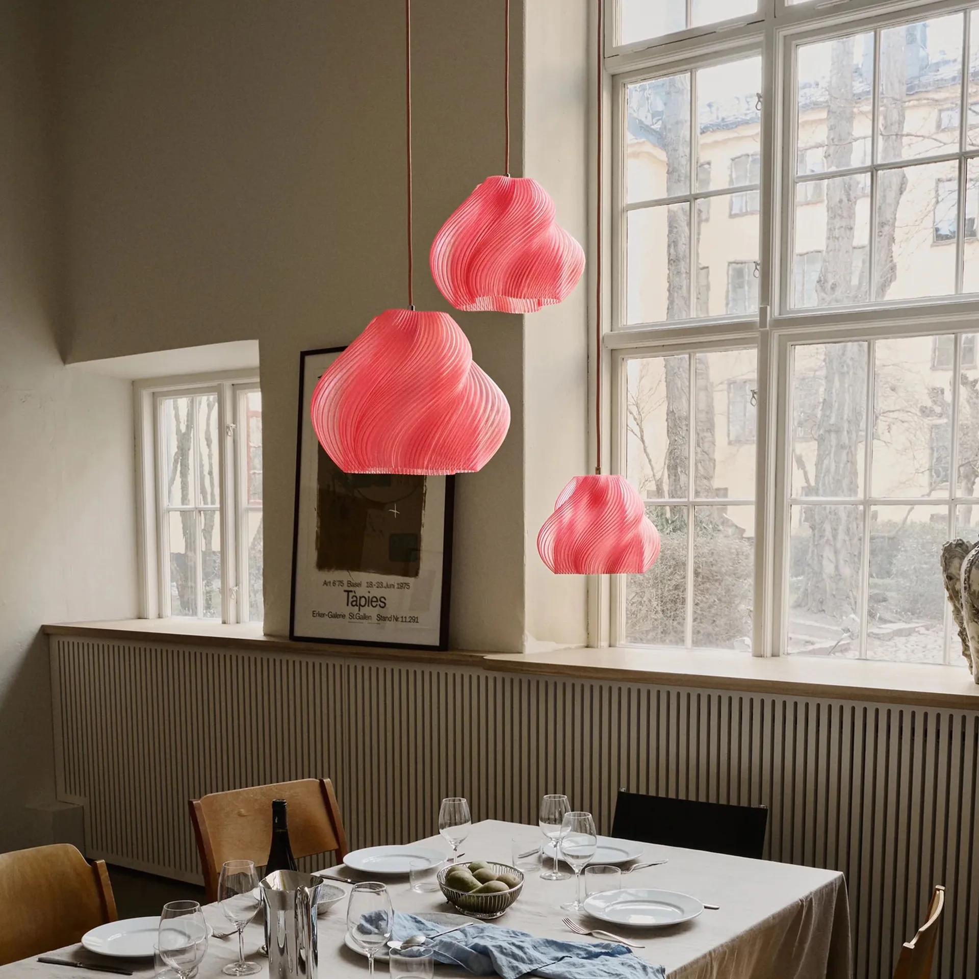 Soft Serve pendel, Peach sorbet-brass, 02, 25 cm Crème Atelier