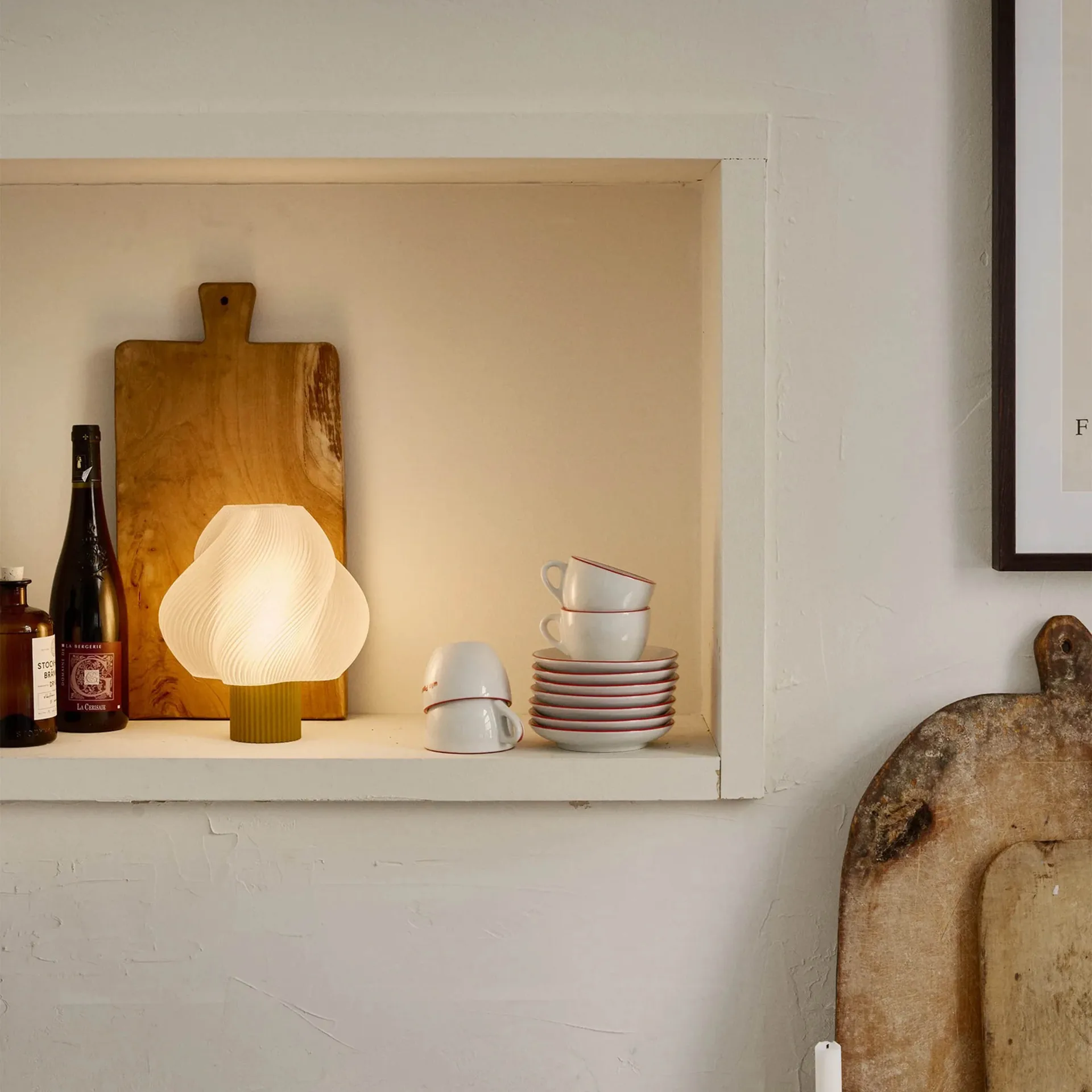 Soft Serve portabel bordslampa, Cloudberry, 23 cm Crème Atelier