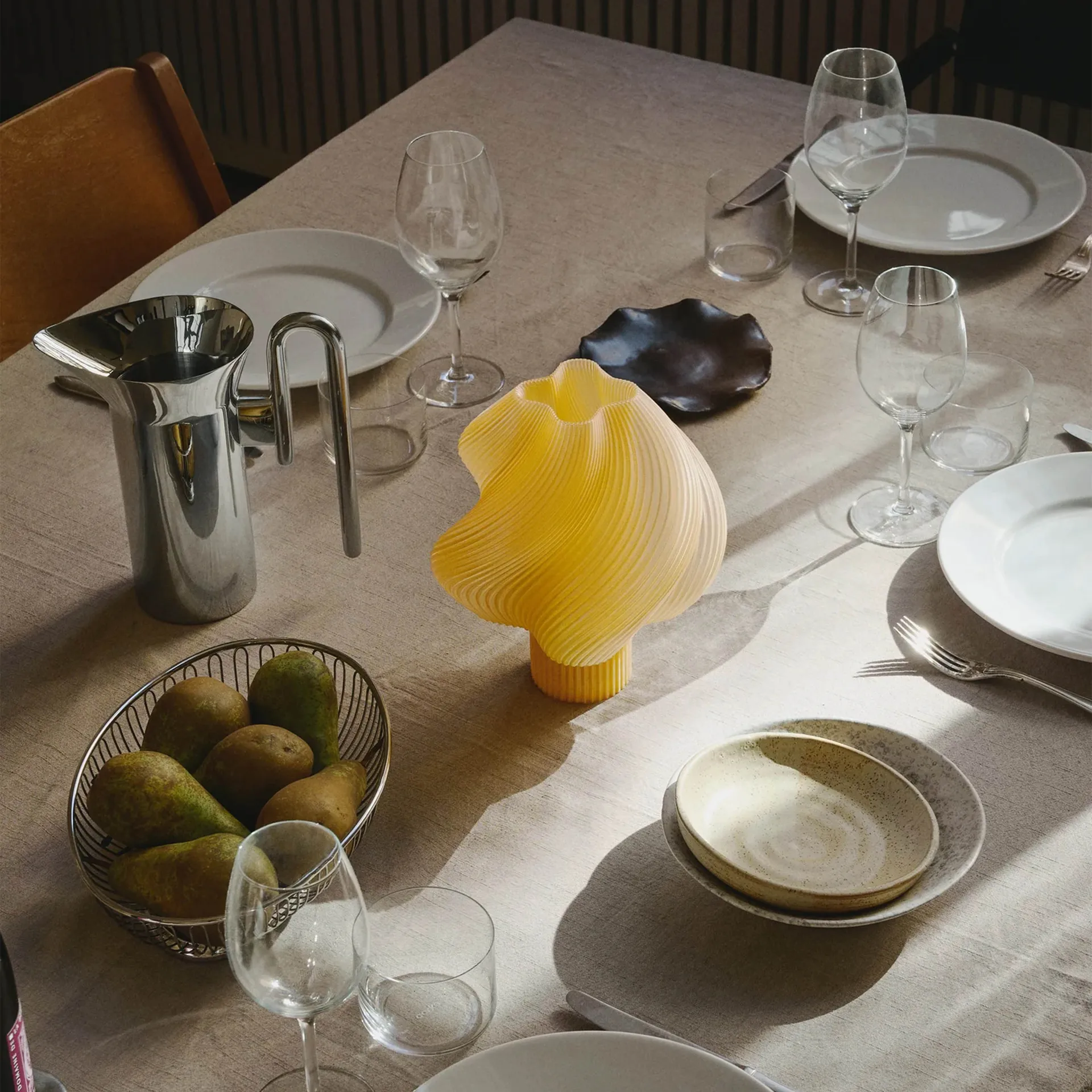 Soft Serve portabel bordslampa, Limoncello sorbet, 23 cm Crème Atelier