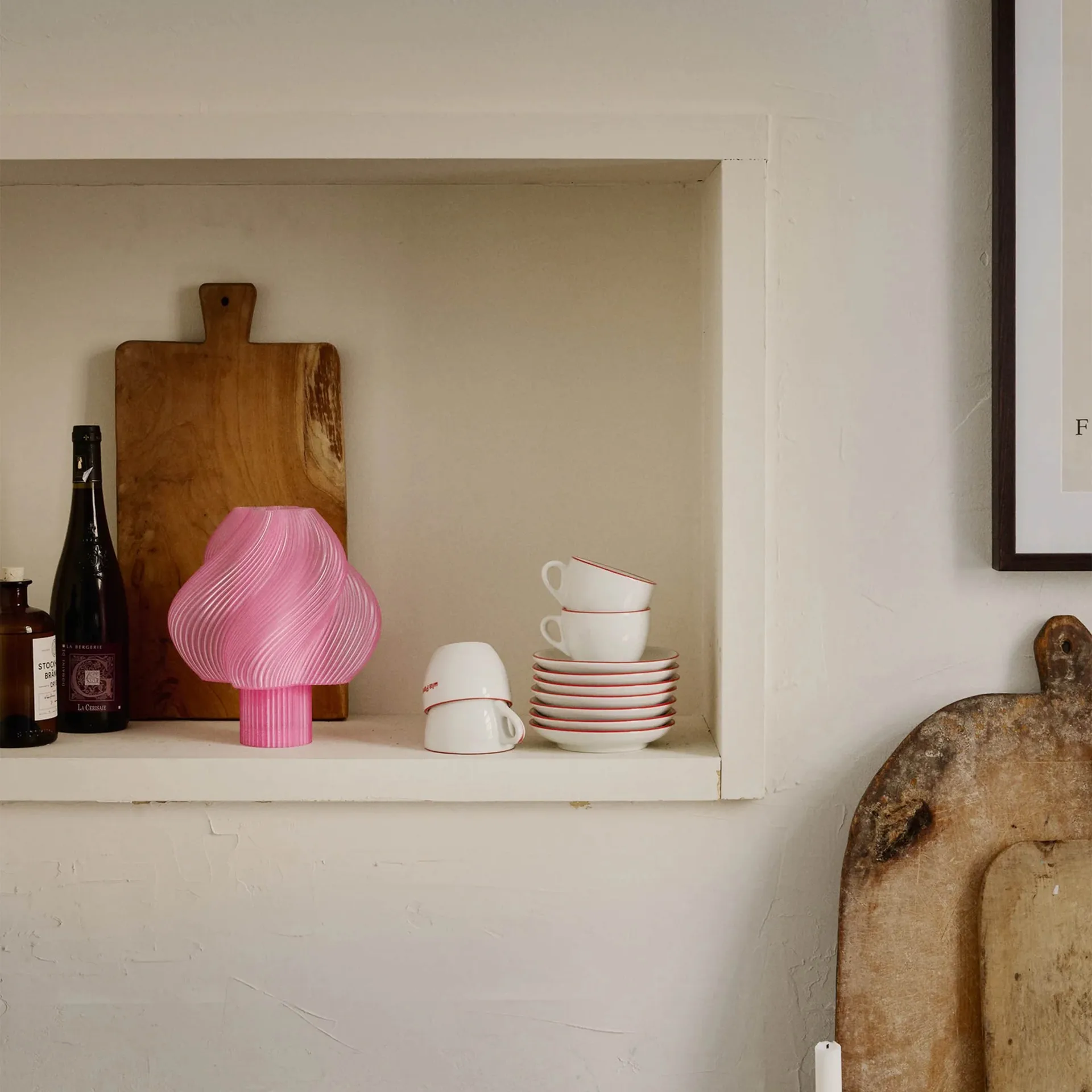 Soft Serve portabel bordslampa, Rose sorbet, 23 cm Crème Atelier