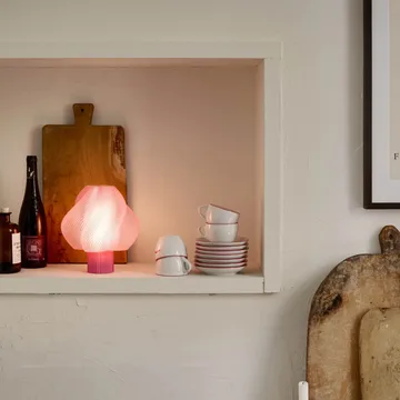 Soft Serve portabel bordslampa - Rose sorbet, 23 cm - Crème Atelier