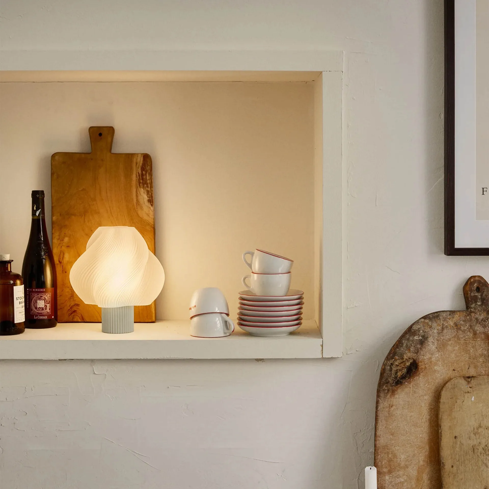 Soft Serve portabel bordslampa, Vanilla bean, 23 cm Crème Atelier