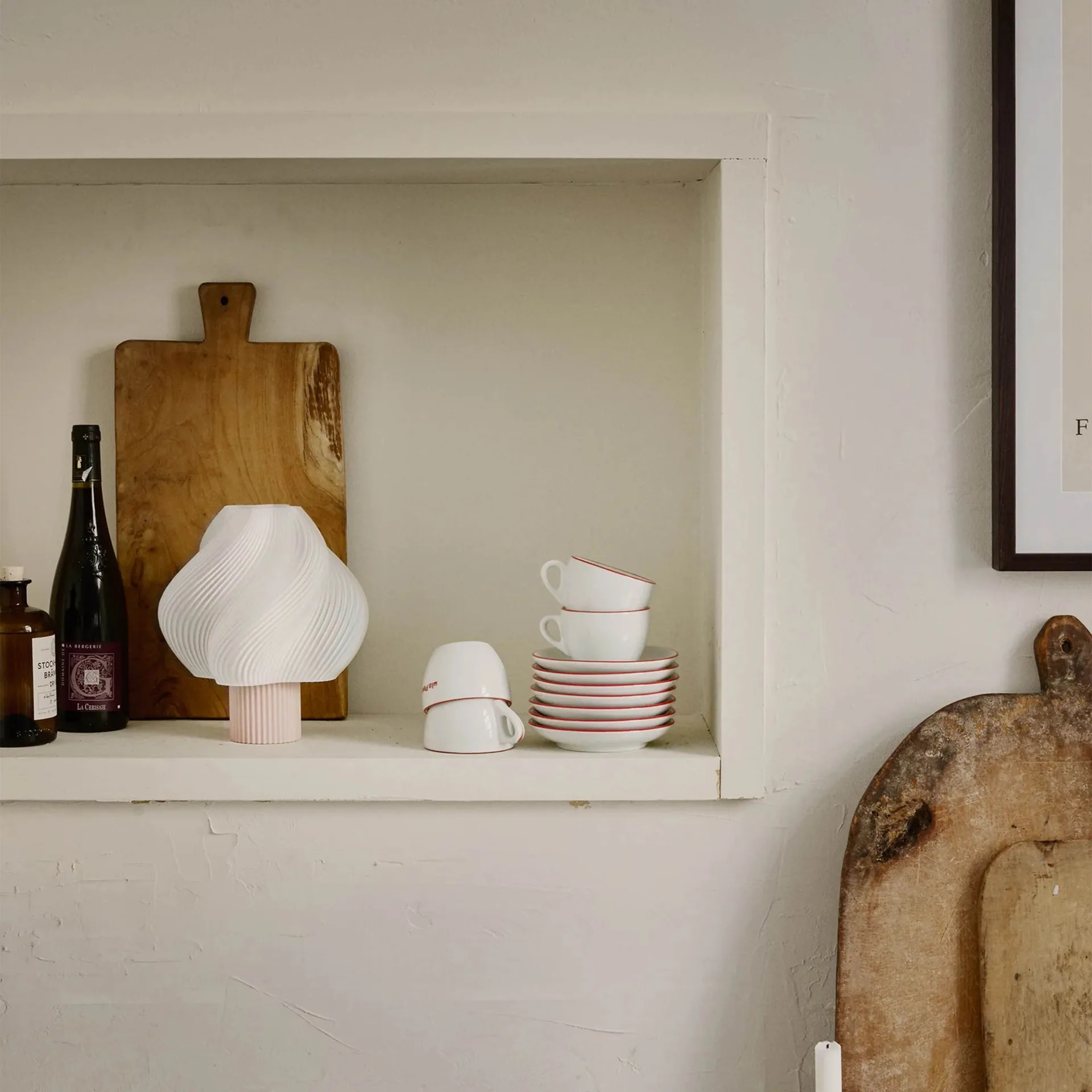 Soft Serve portabel bordslampa, Wild strawberry, 23 cm Crème Atelier