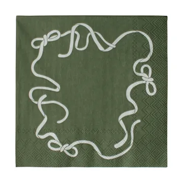 Bow pappersservett 33x33 cm 20-pack - Green - DBKD