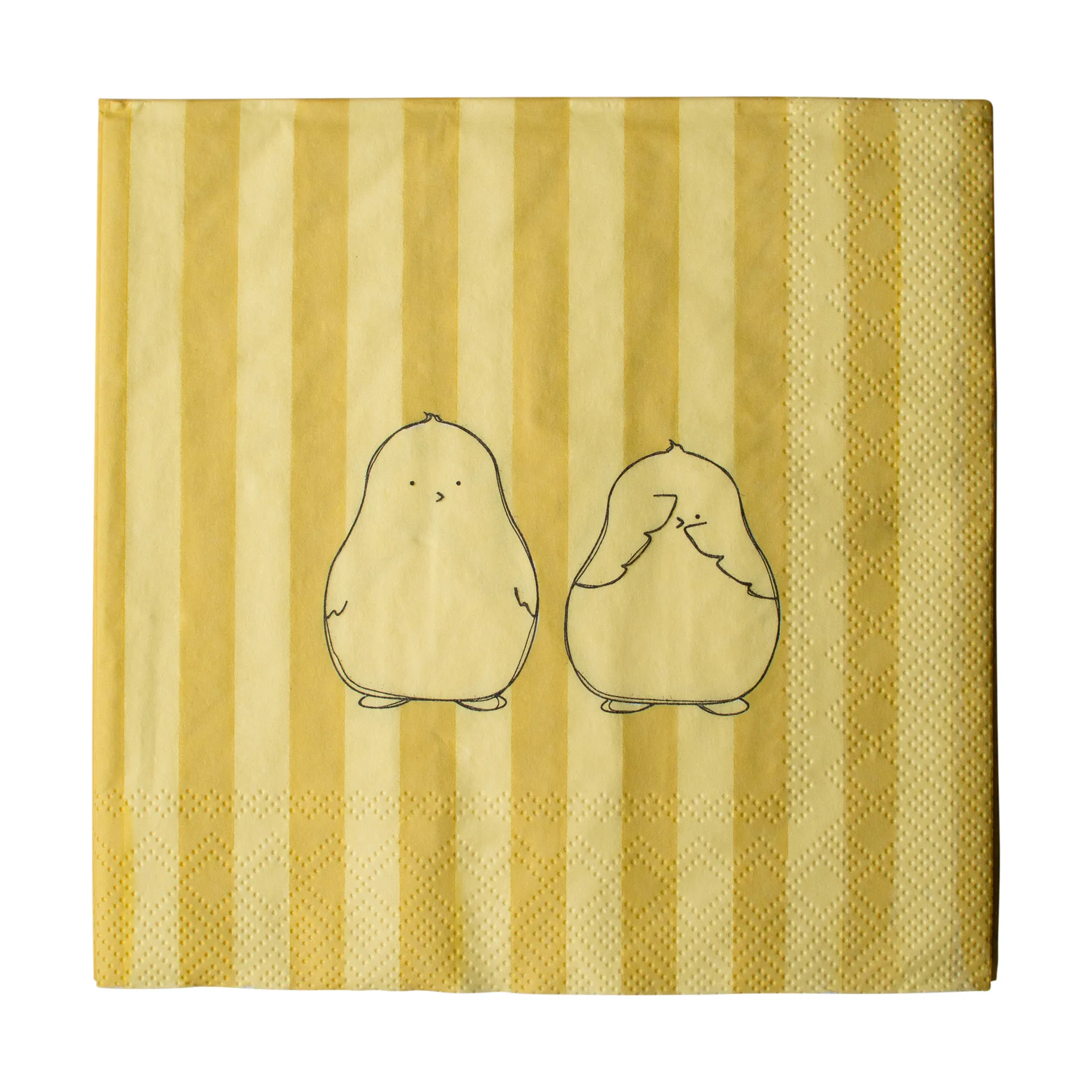 Chubby chicken stripe pappersservett 20-pack, Creme, 33x33 cm DBKD