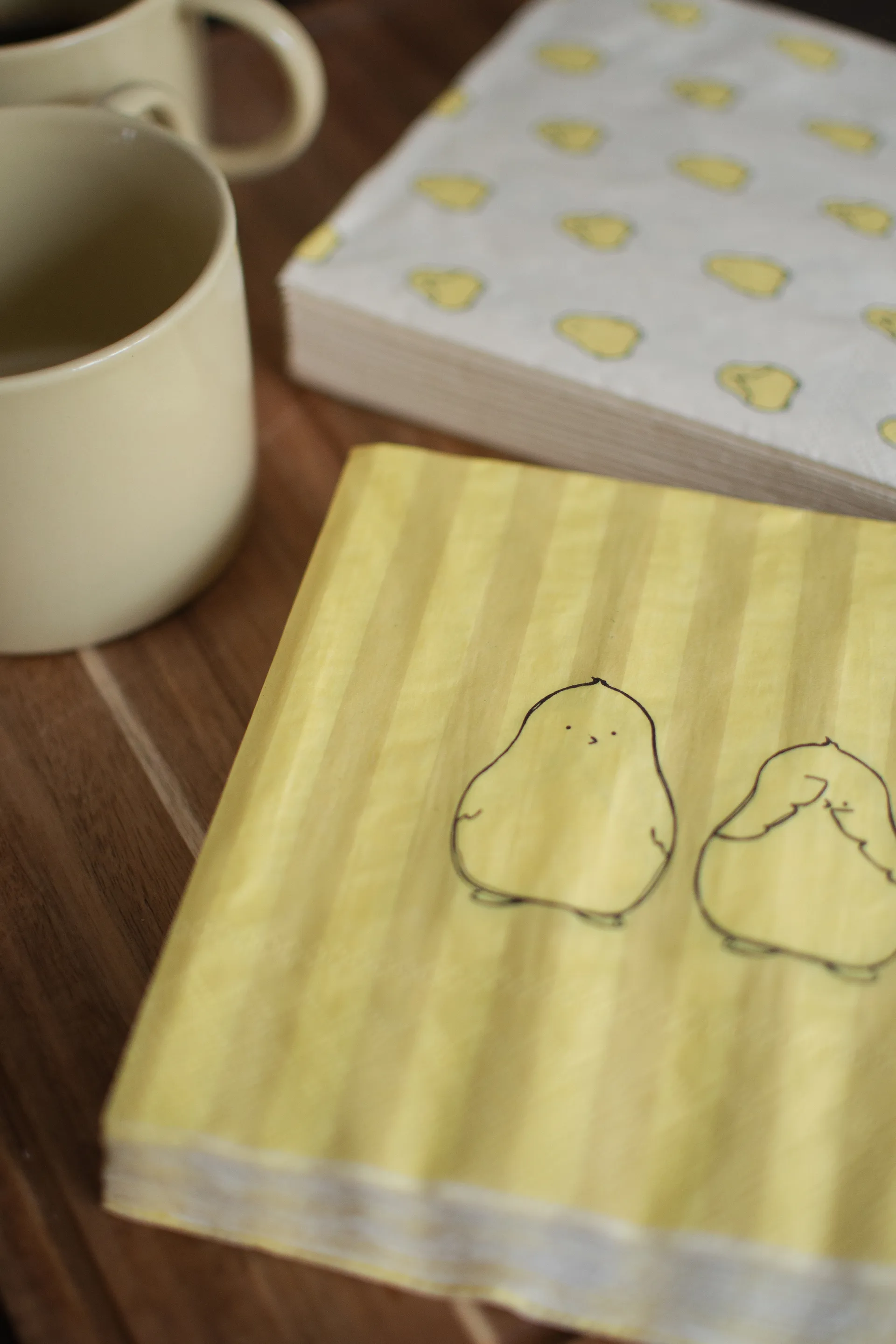 Chubby chicken stripe pappersservett 20-pack, Creme, 33x33 cm DBKD