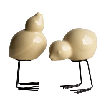 DBKD Swedish Birds påskdekoration 2-pack - Shiny yellow - DBKD