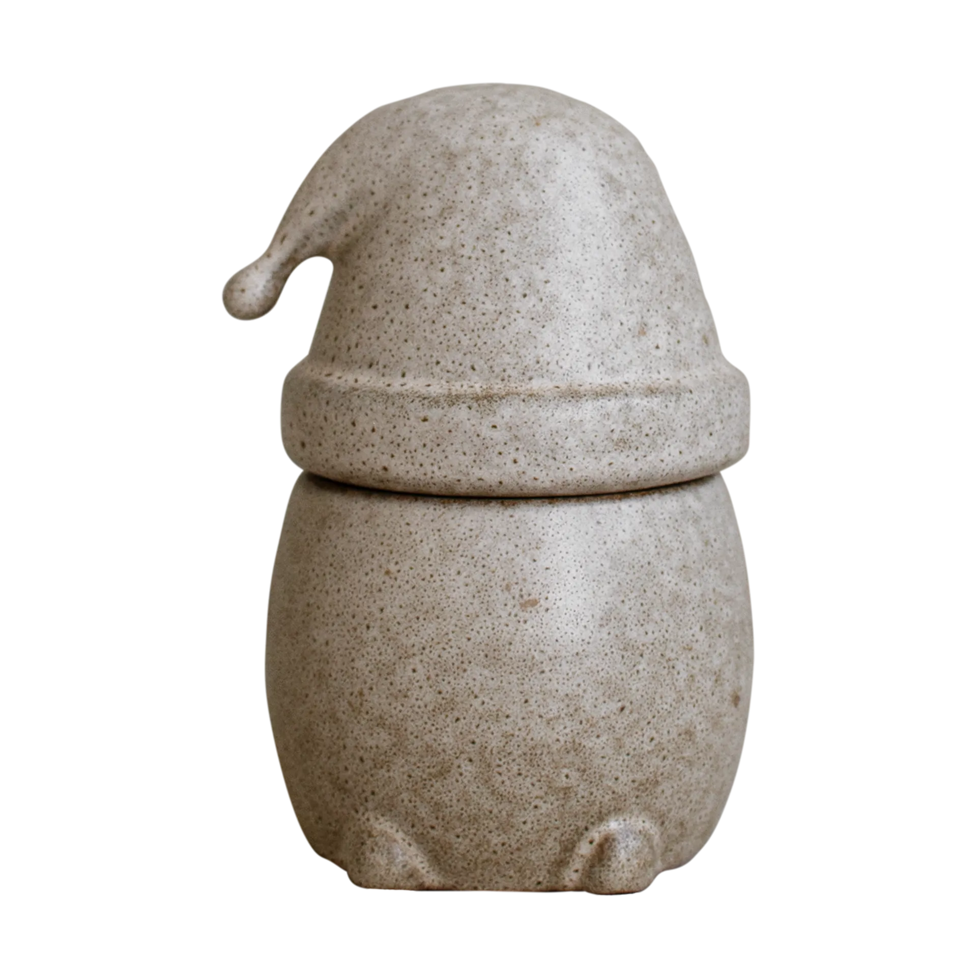 Eating Santa skål med lock liten, Beige DBKD