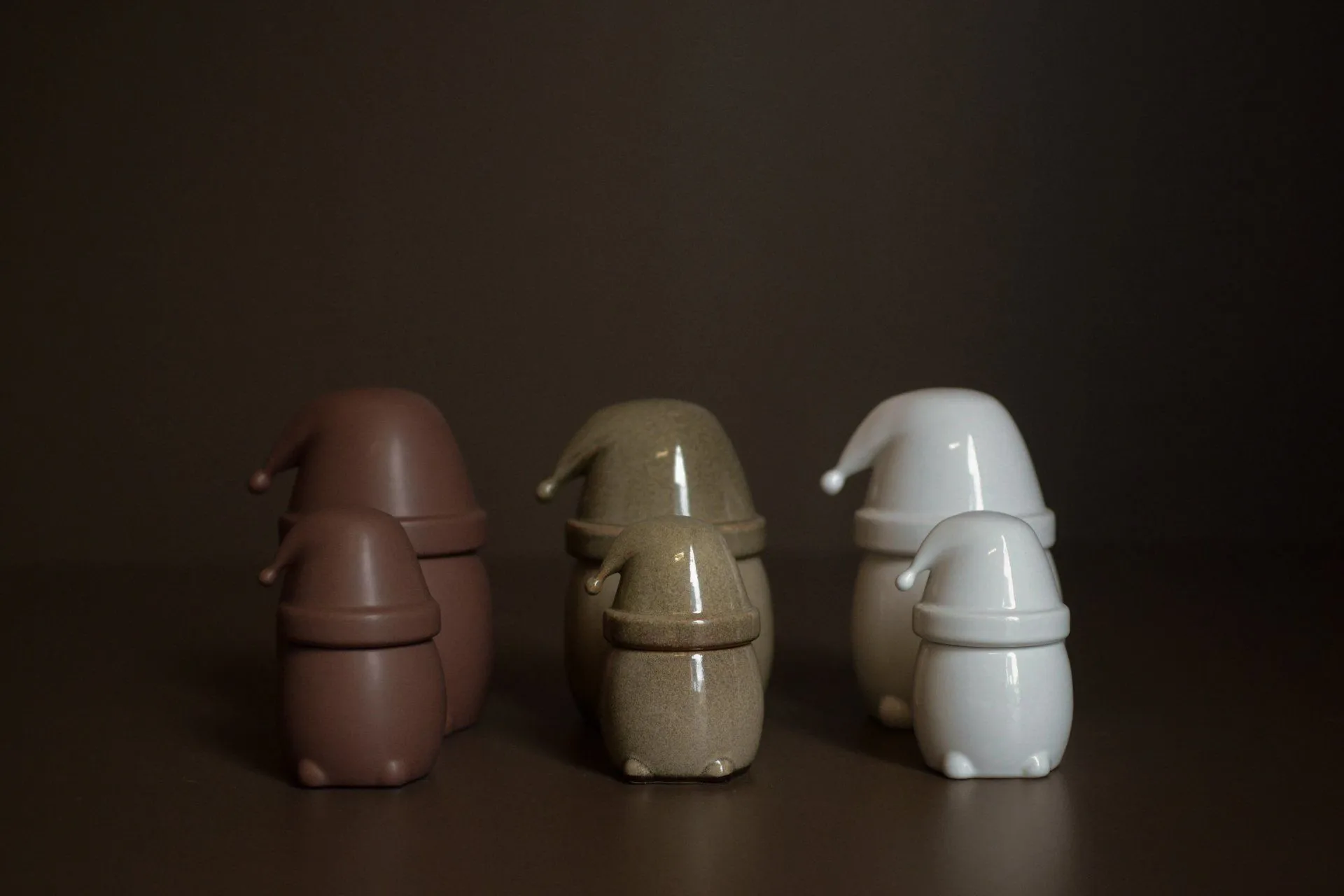 Eating Santa skål med lock stor, Maroon DBKD