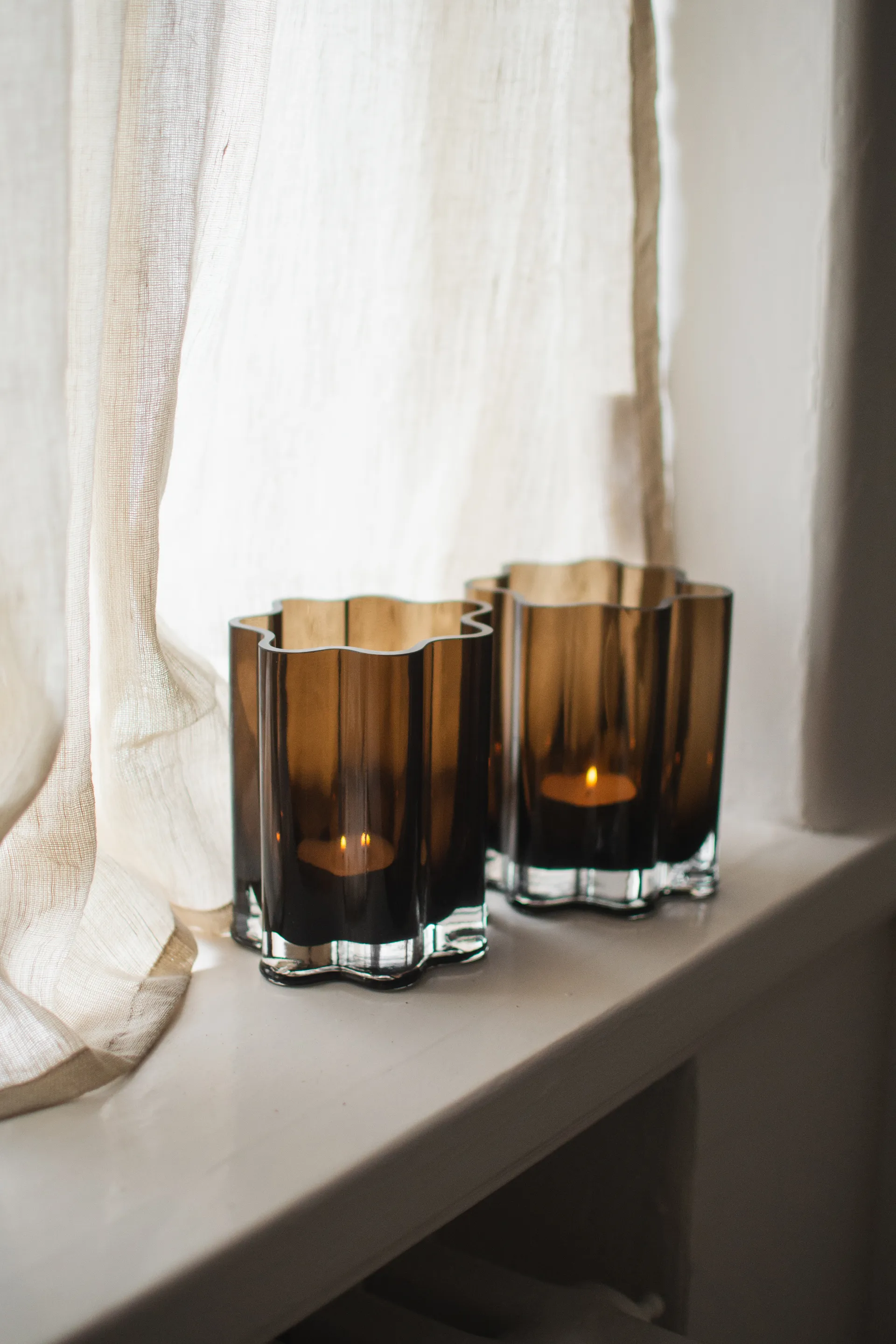 Filter ljuslykta, Brown, Ø11,5x13 cm DBKD