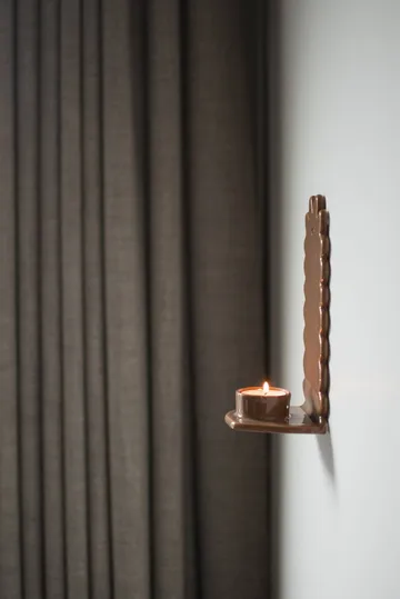 Flowery väggljusstake - Shiny nougat - DBKD