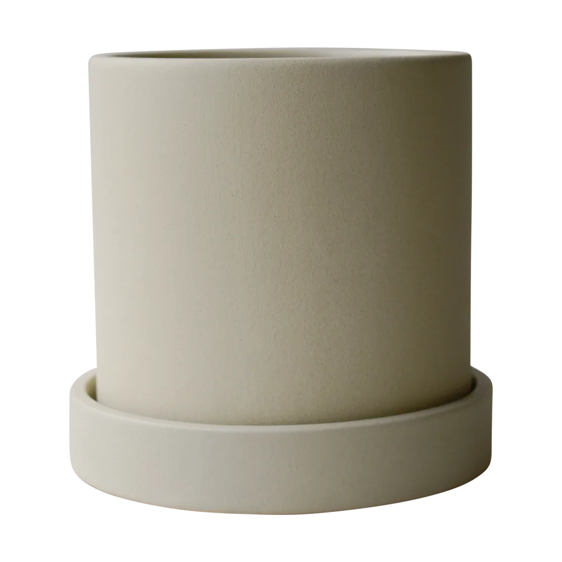 Grow kruka Ø10 cm med fat, Sandy creme DBKD