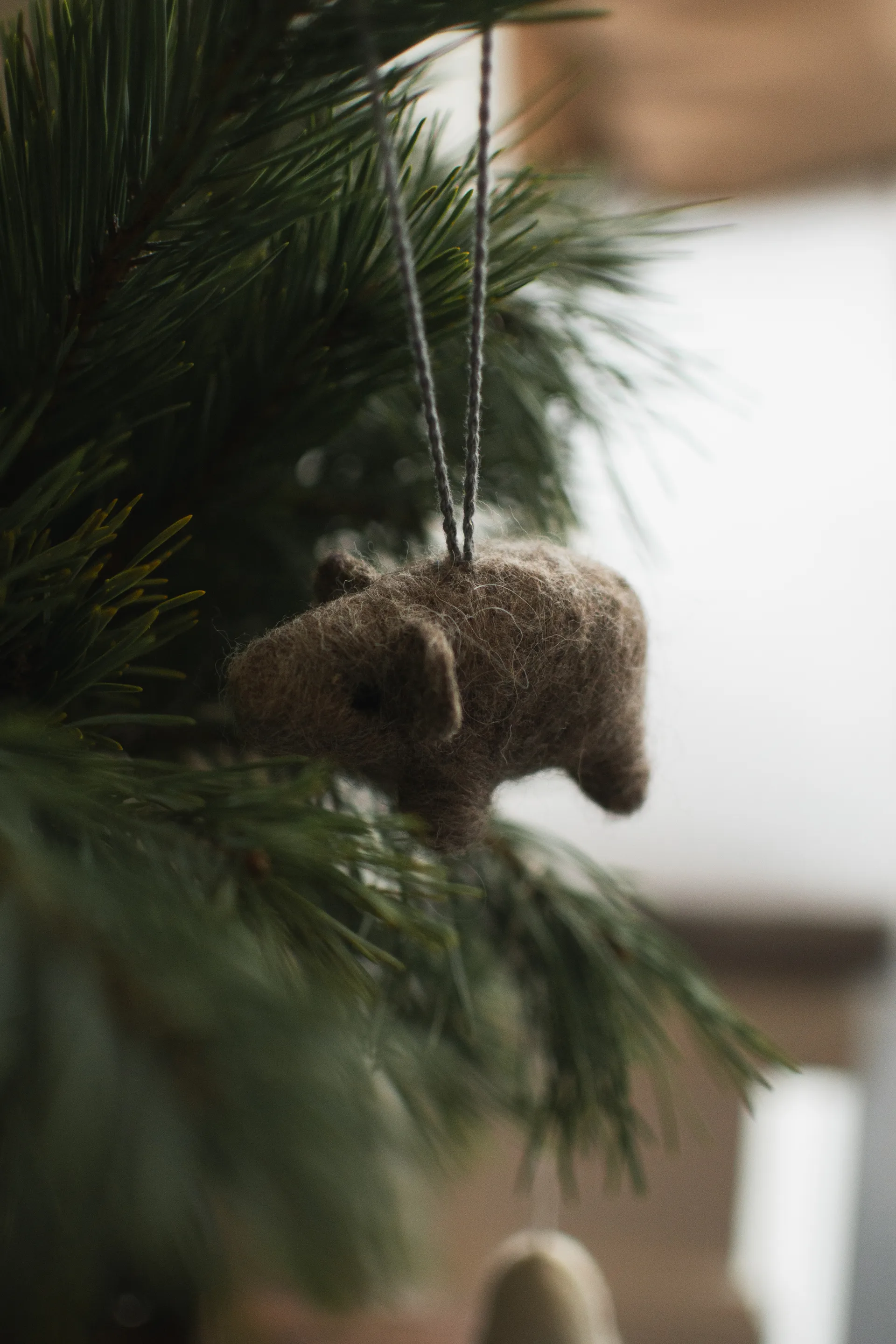 Hanging pig dekorationshänge, Beige DBKD