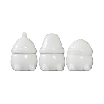 Hipster Triplets juldekoration 3-pack - Shiny white - DBKD