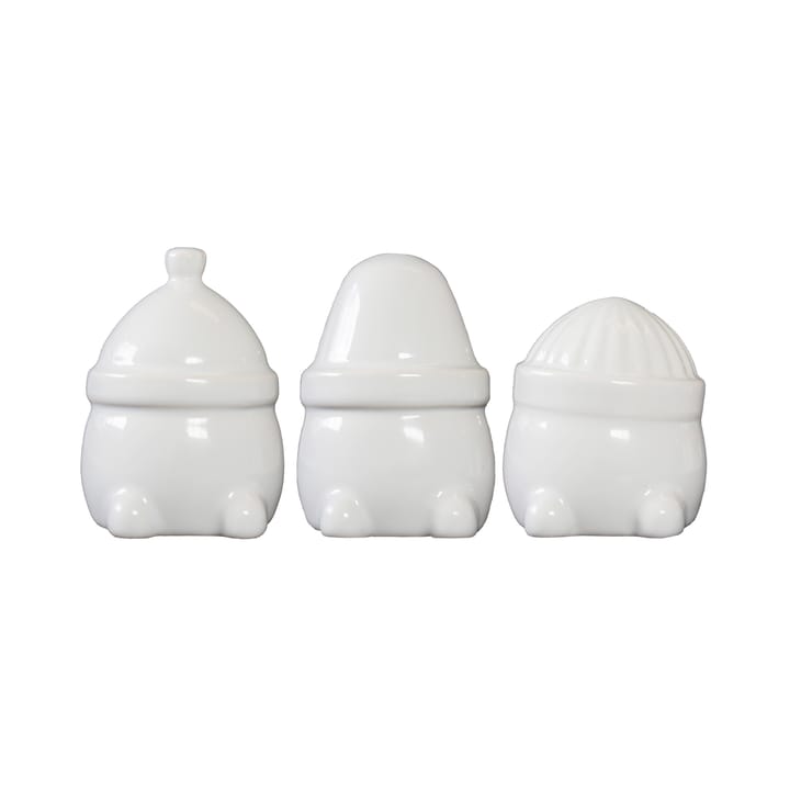 Hipster Triplets juldekoration 3-pack - Shiny white - DBKD