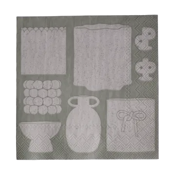 Illustration pappersservett 33x33 cm 20-pack - Beige - DBKD